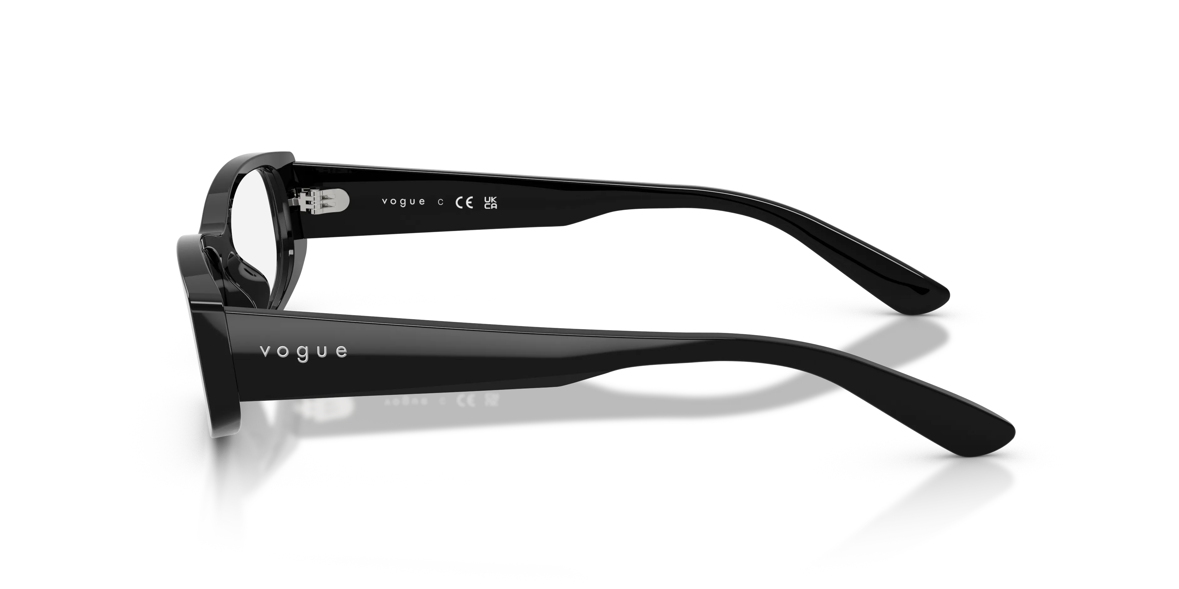 VOGUE EYEWEAR VO5699U W44 Montature da vista Acetato Nero Trasparente Pillow Normale - immagine 4