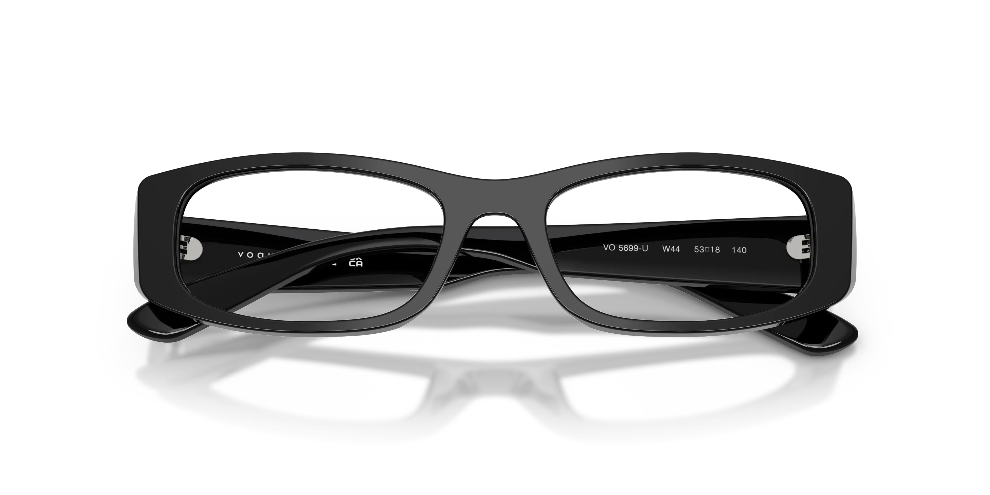 VOGUE EYEWEAR VO5699U W44 Montature da vista Acetato Nero Trasparente Pillow Normale - immagine 2