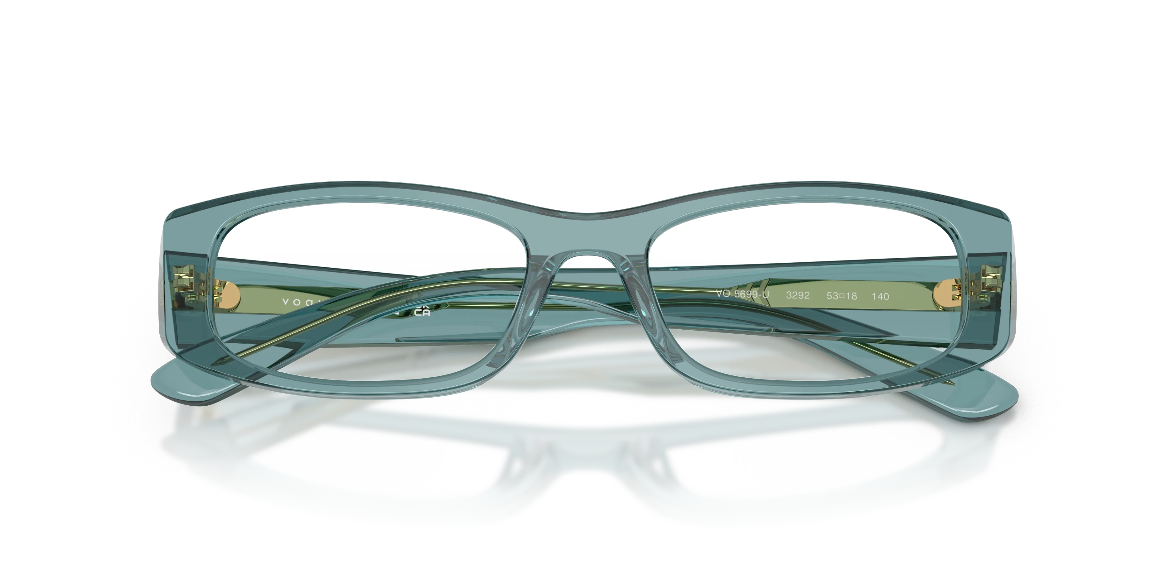 VOGUE EYEWEAR VO5699U 3292 Montature da vista Acetato Blu Trasparente Pillow Normale - immagine 2