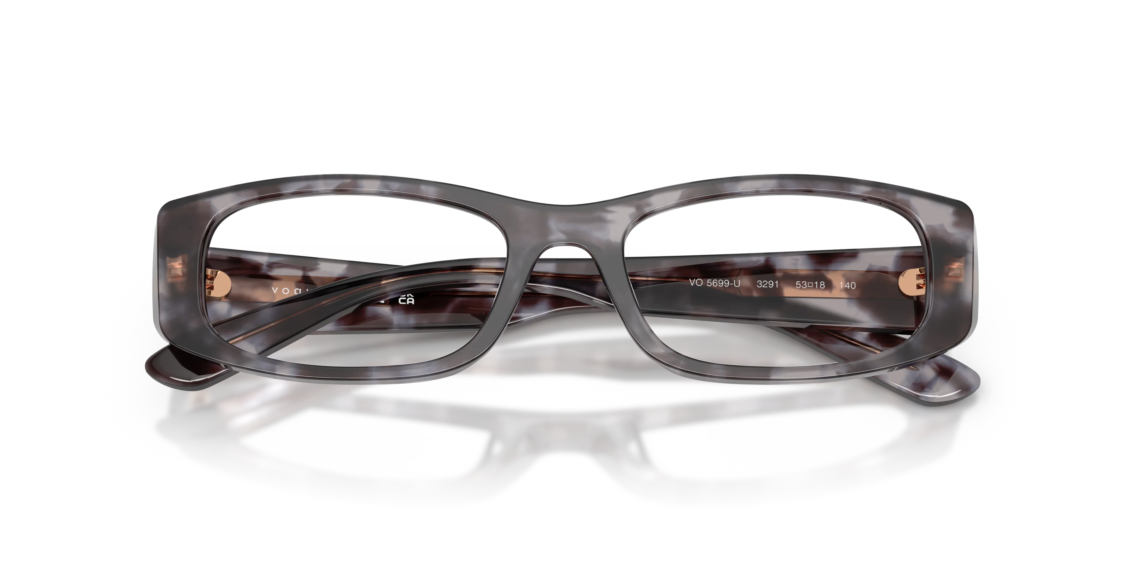 VOGUE EYEWEAR VO5699U 3291 Montature da vista Acetato Tartaruga Trasparente Pillow Normale - immagine 2