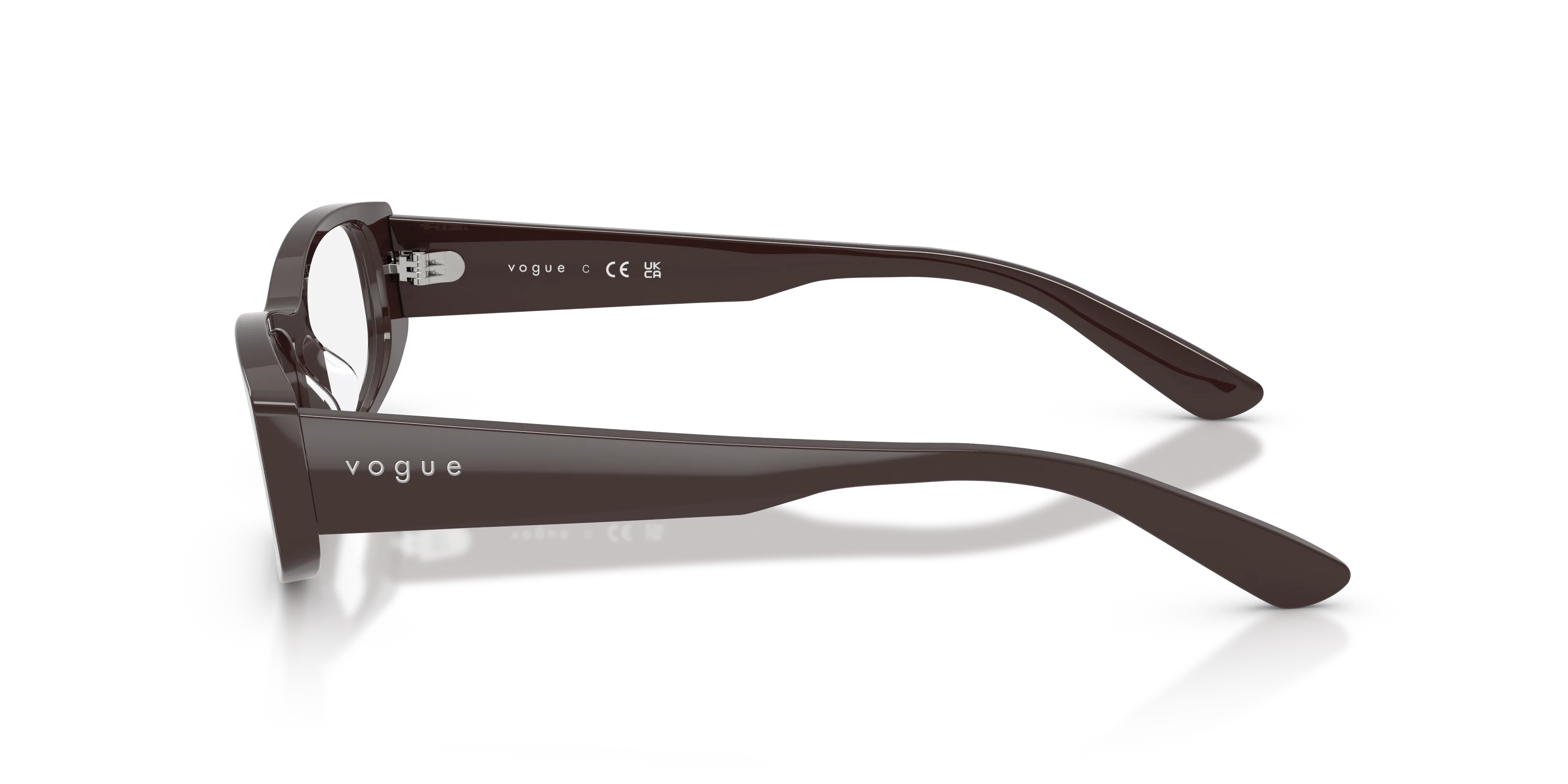 VOGUE EYEWEAR VO5699U 3269 Montature da vista Acetato Marrone Trasparente Pillow Normale - immagine 4