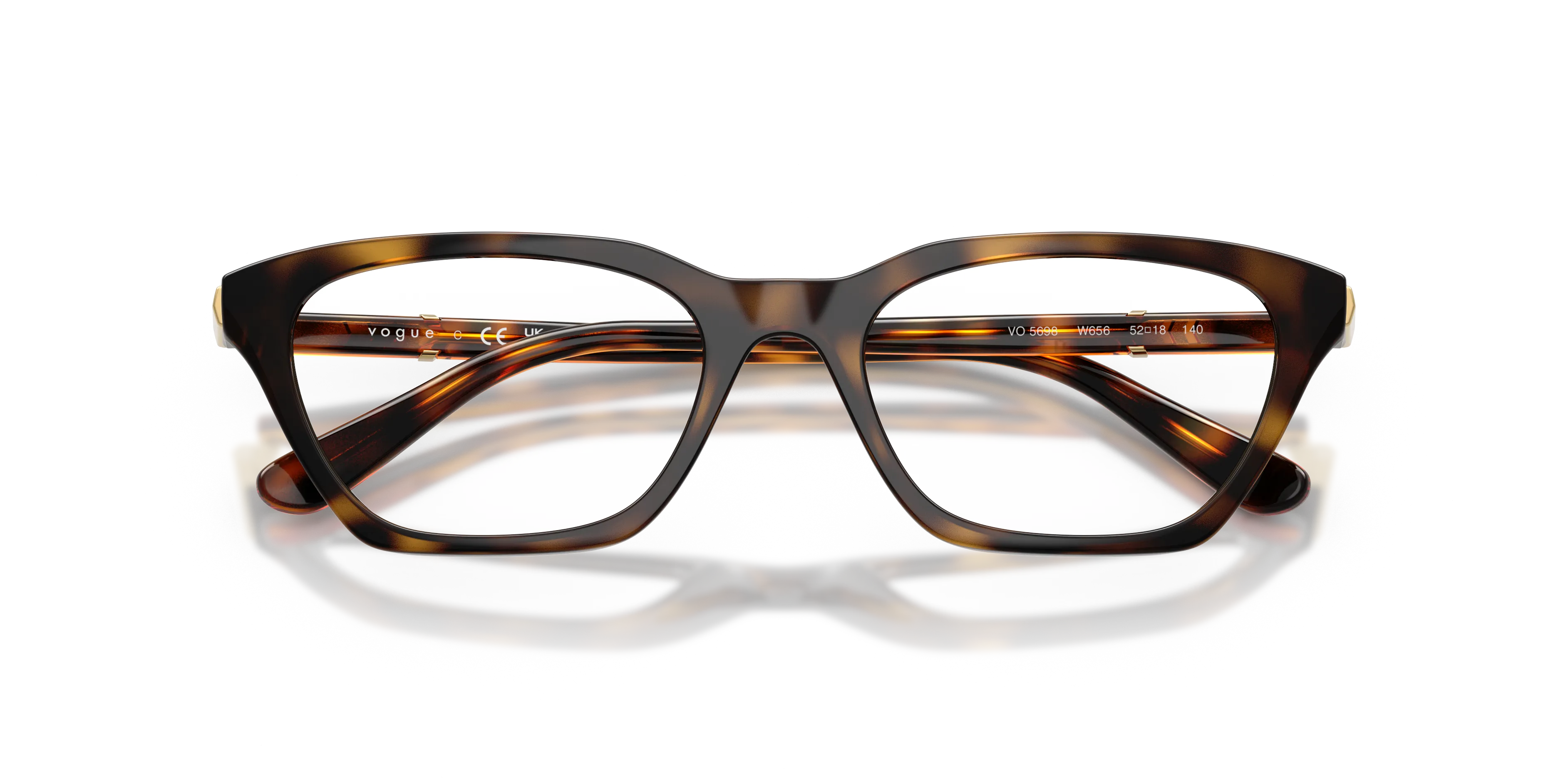 VOGUE EYEWEAR VO5698 W656 Montature da vista Nylon Marrone Trasparente Cat Eye Normale - immagine 2