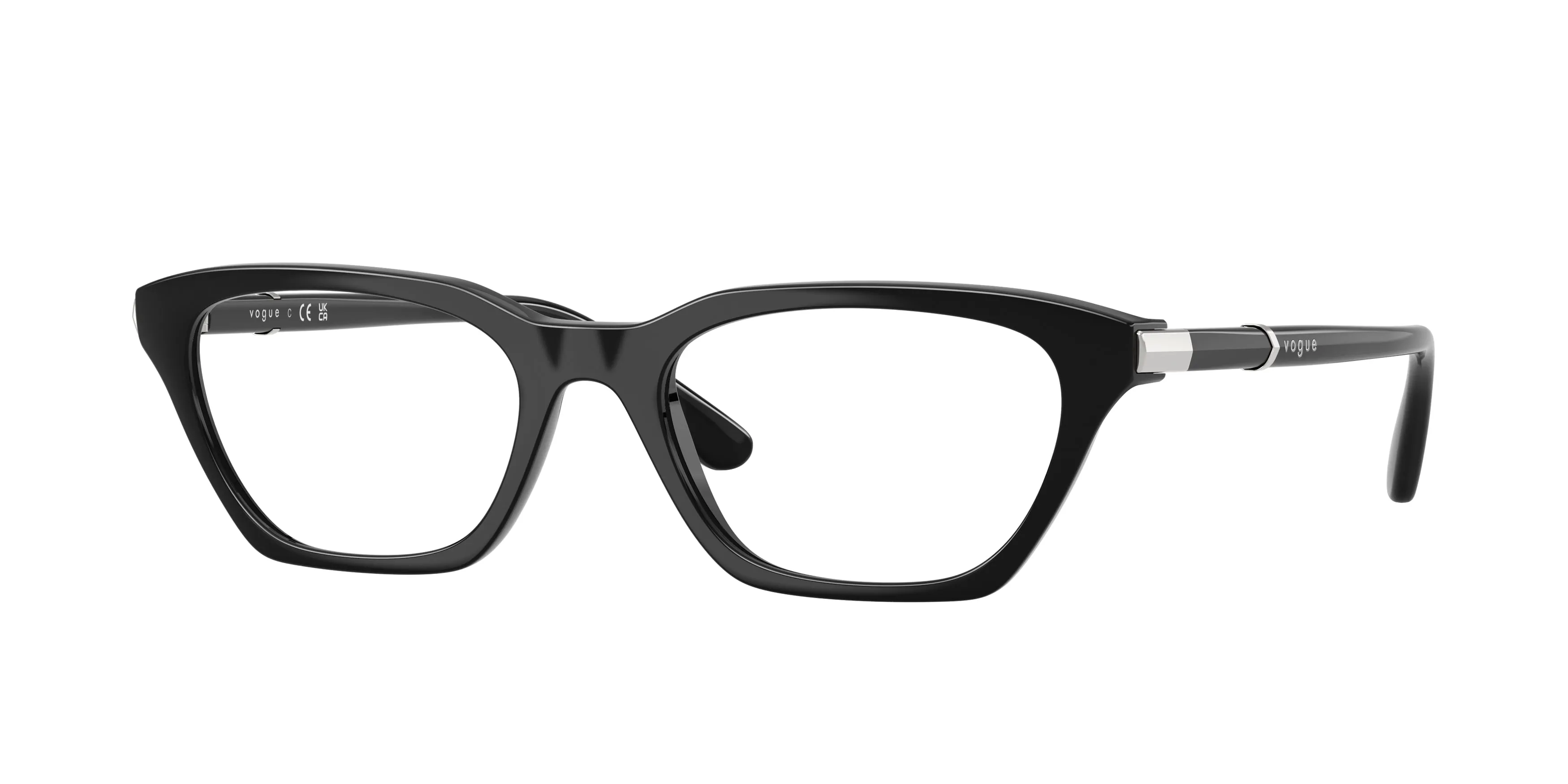 VOGUE EYEWEAR VO5698 W44 Montature da vista Nylon Nero Trasparente Cat Eye Normale - immagine 1