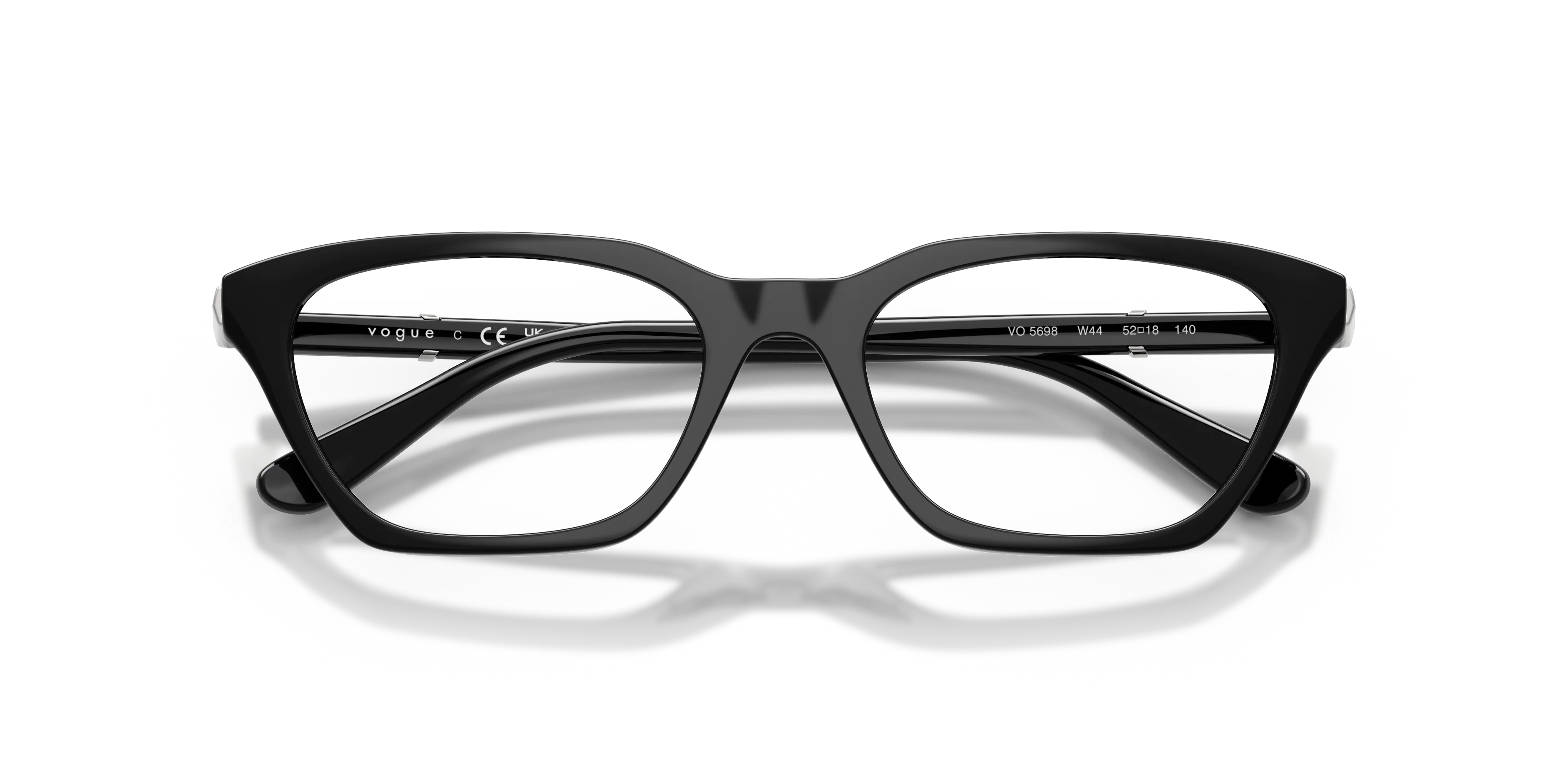 VOGUE EYEWEAR VO5698 W44 Montature da vista Nylon Nero Trasparente Cat Eye Normale - immagine 2