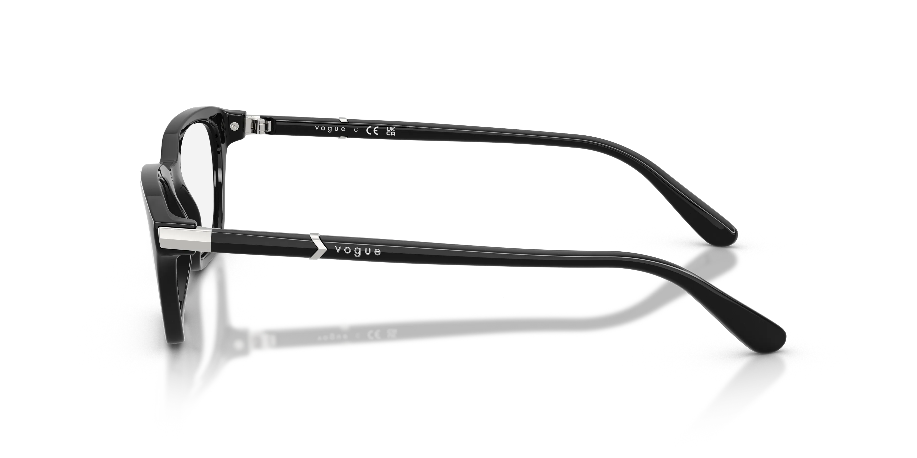 VOGUE EYEWEAR VO5698 W44 Montature da vista Nylon Nero Trasparente Cat Eye Normale - immagine 4