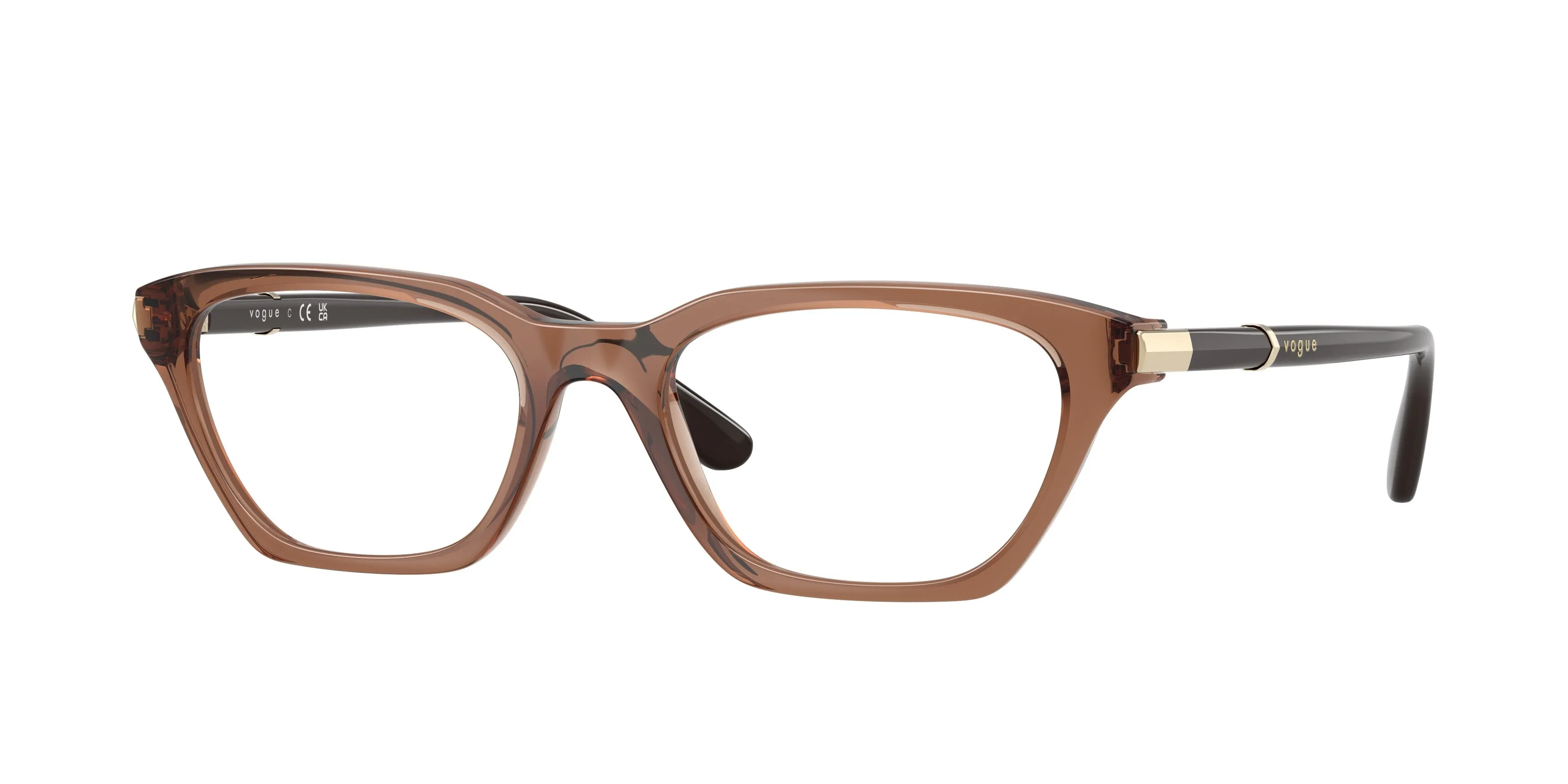 VOGUE EYEWEAR VO5698 3297 Montature da vista Nylon Marrone Trasparente Cat Eye Normale - immagine 1