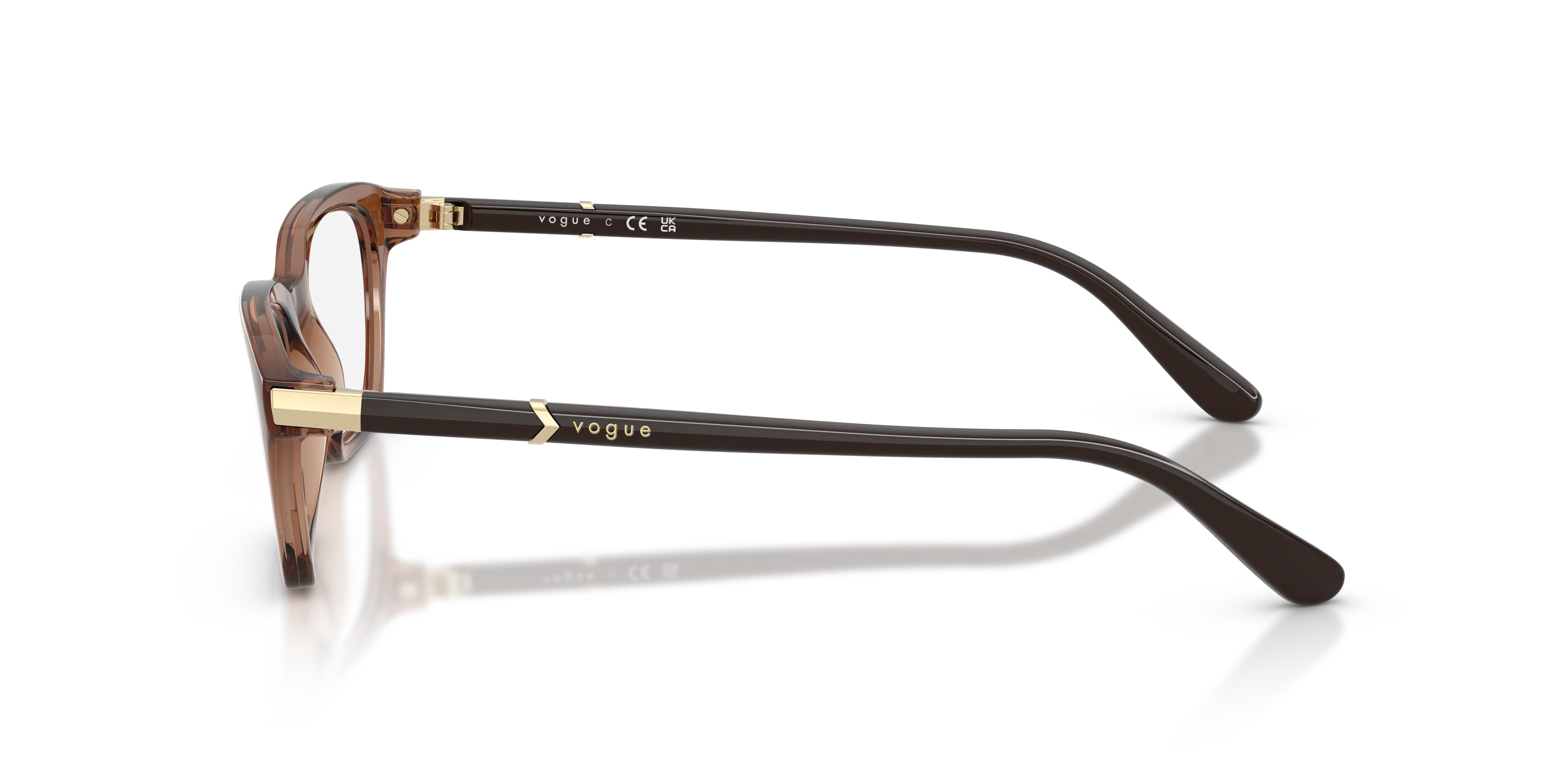 VOGUE EYEWEAR VO5698 3297 Montature da vista Nylon Marrone Trasparente Cat Eye Normale - immagine 4