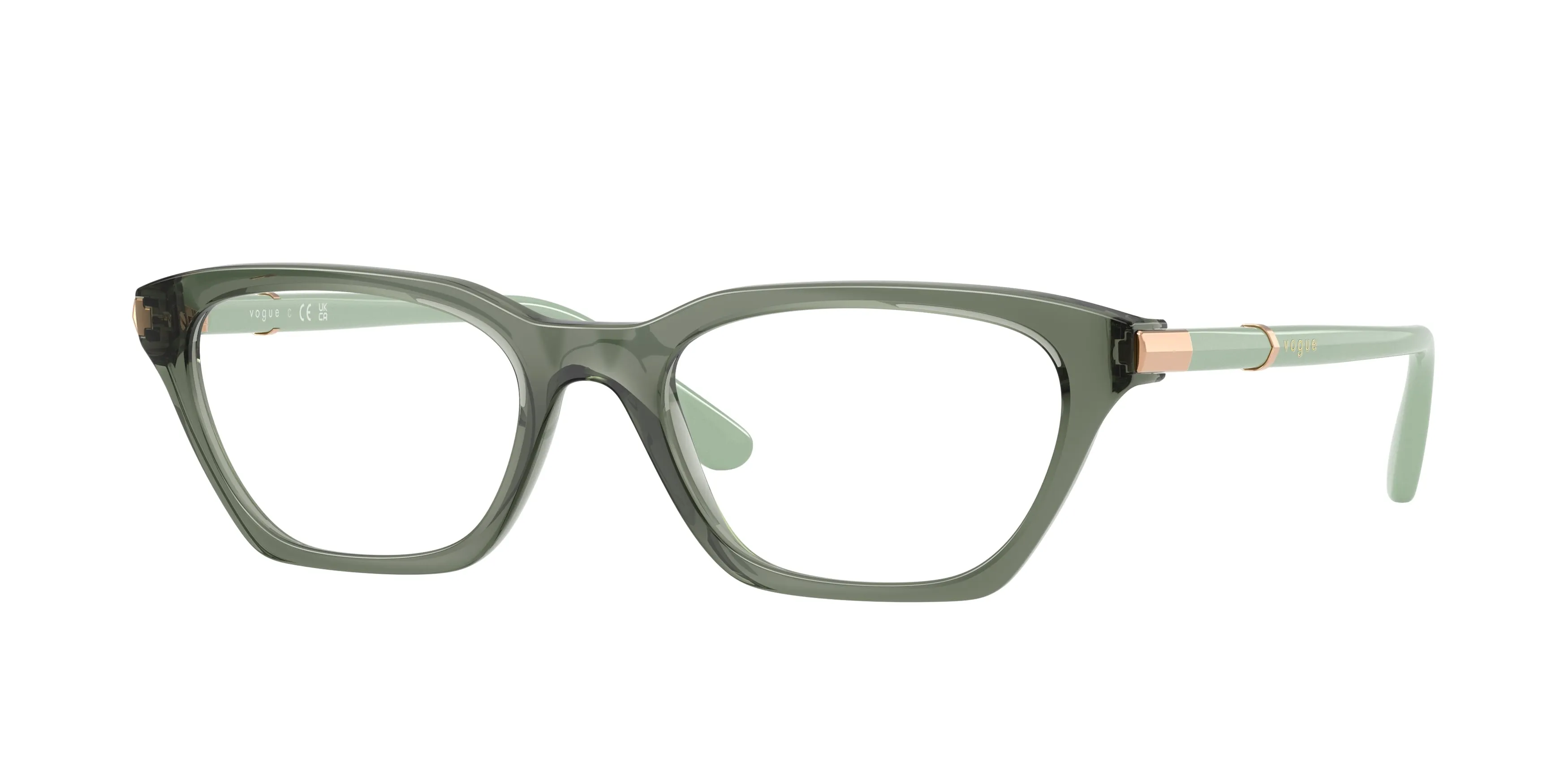 VOGUE EYEWEAR VO5698 3086 Montature da vista Nylon Verde Trasparente Cat Eye Normale - immagine 1