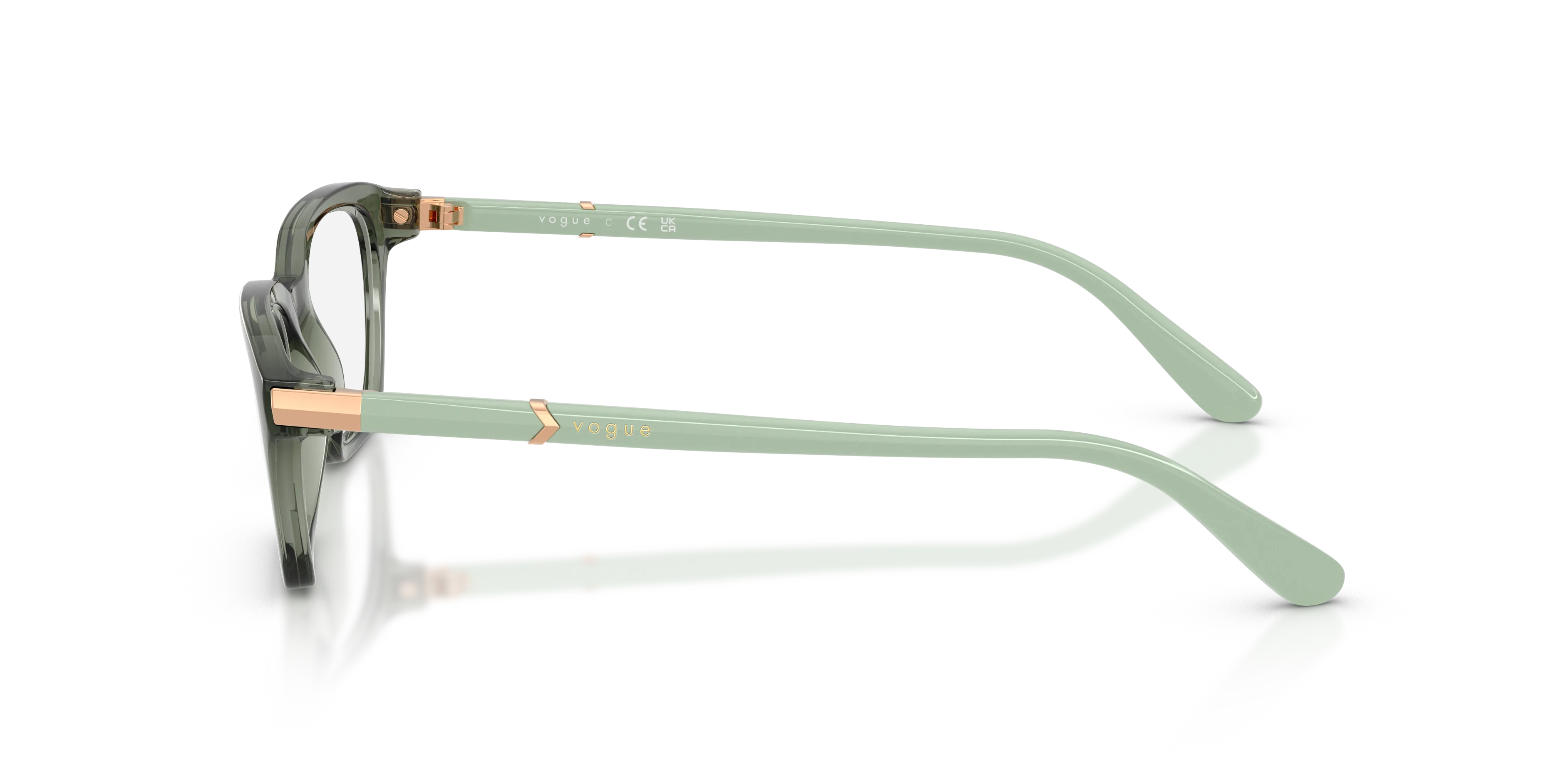 VOGUE EYEWEAR VO5698 3086 Montature da vista Nylon Verde Trasparente Cat Eye Normale - immagine 4