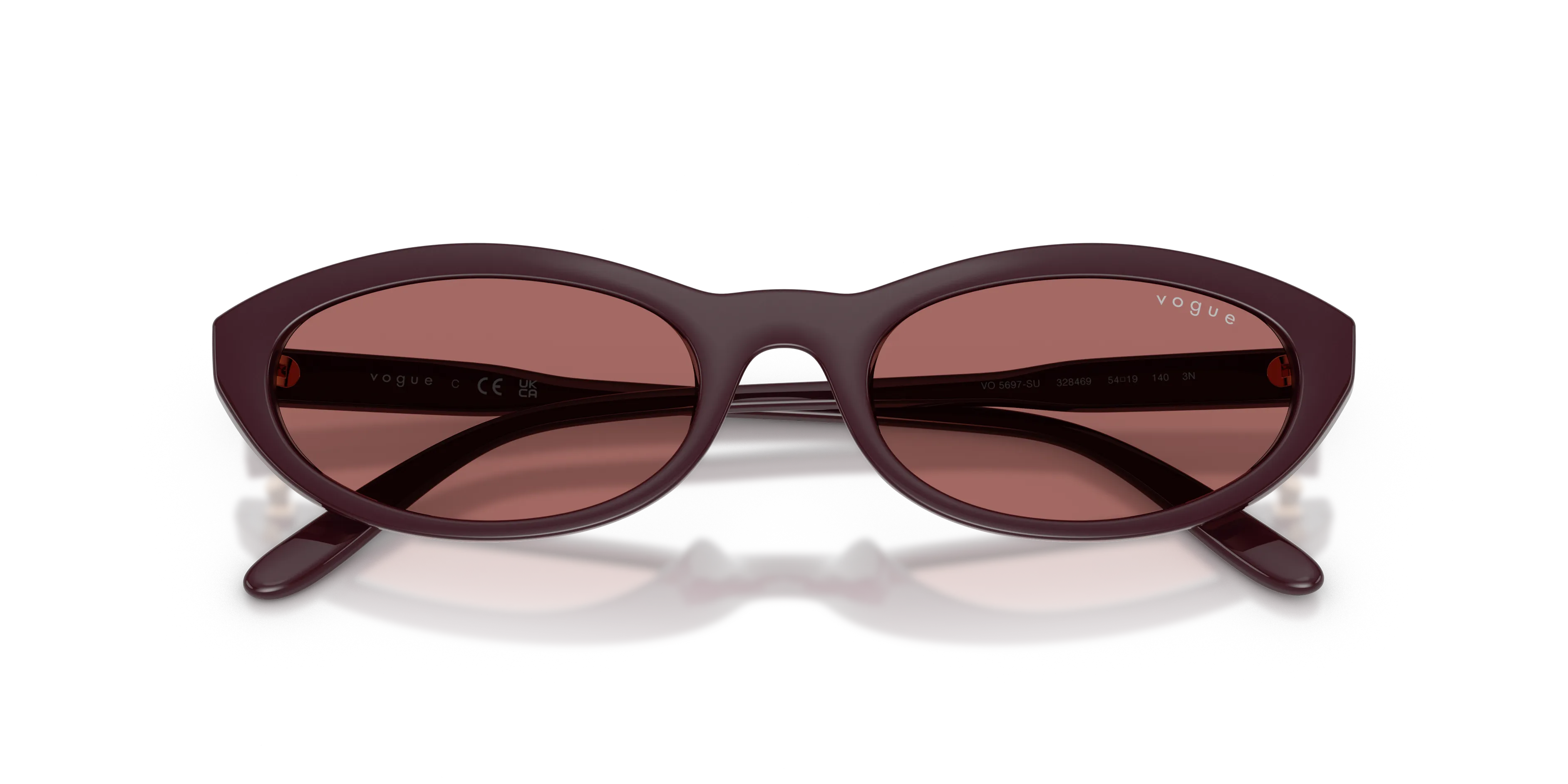 VOGUE EYEWEAR VO5697SU 328469 Occhiali da sole Nylon Rosso Viola Rotonda Normale - immagine 2