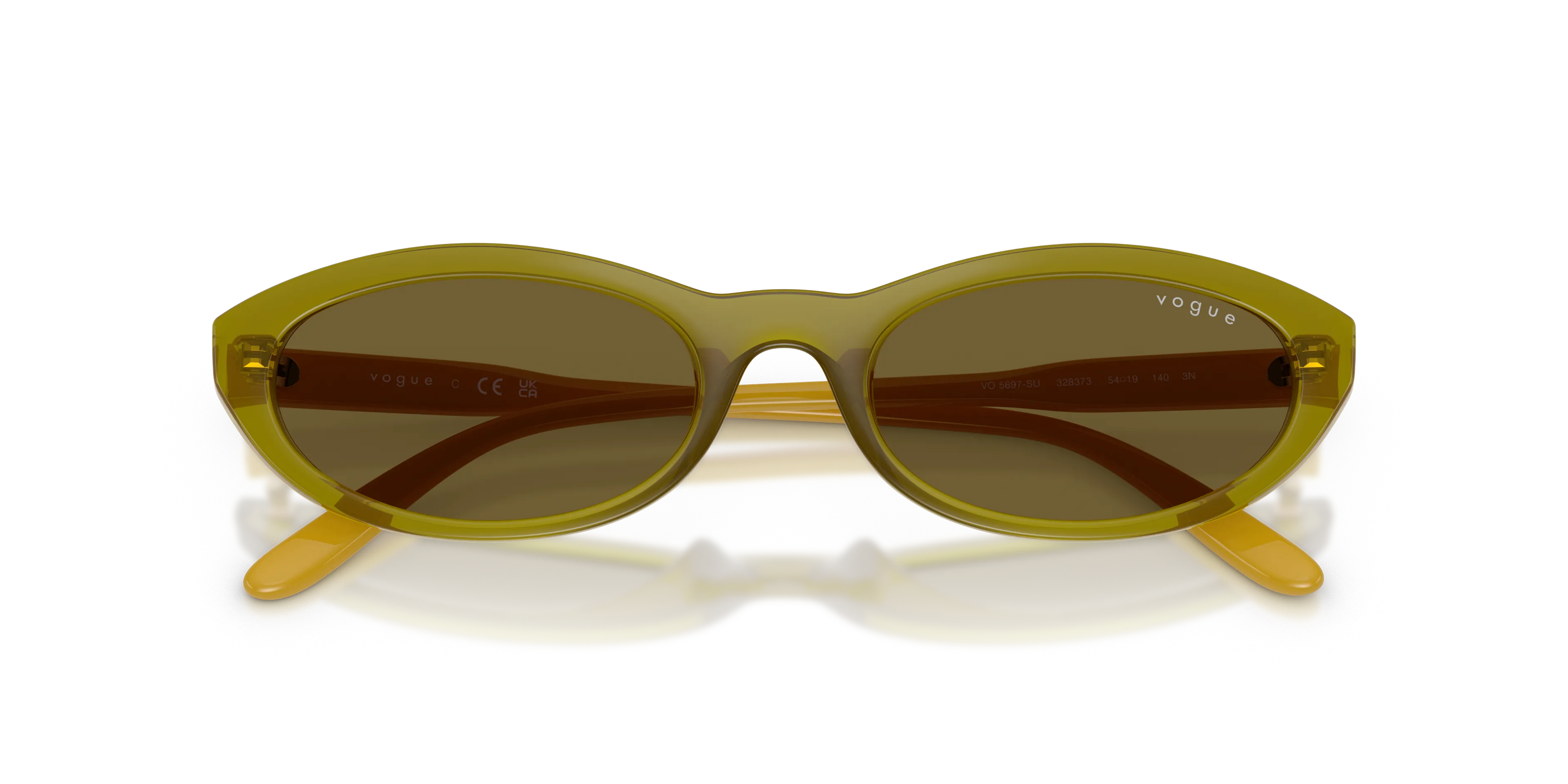 VOGUE EYEWEAR VO5697SU 328373 Occhiali da sole Nylon Verde Marrone Rotonda Normale - immagine 2