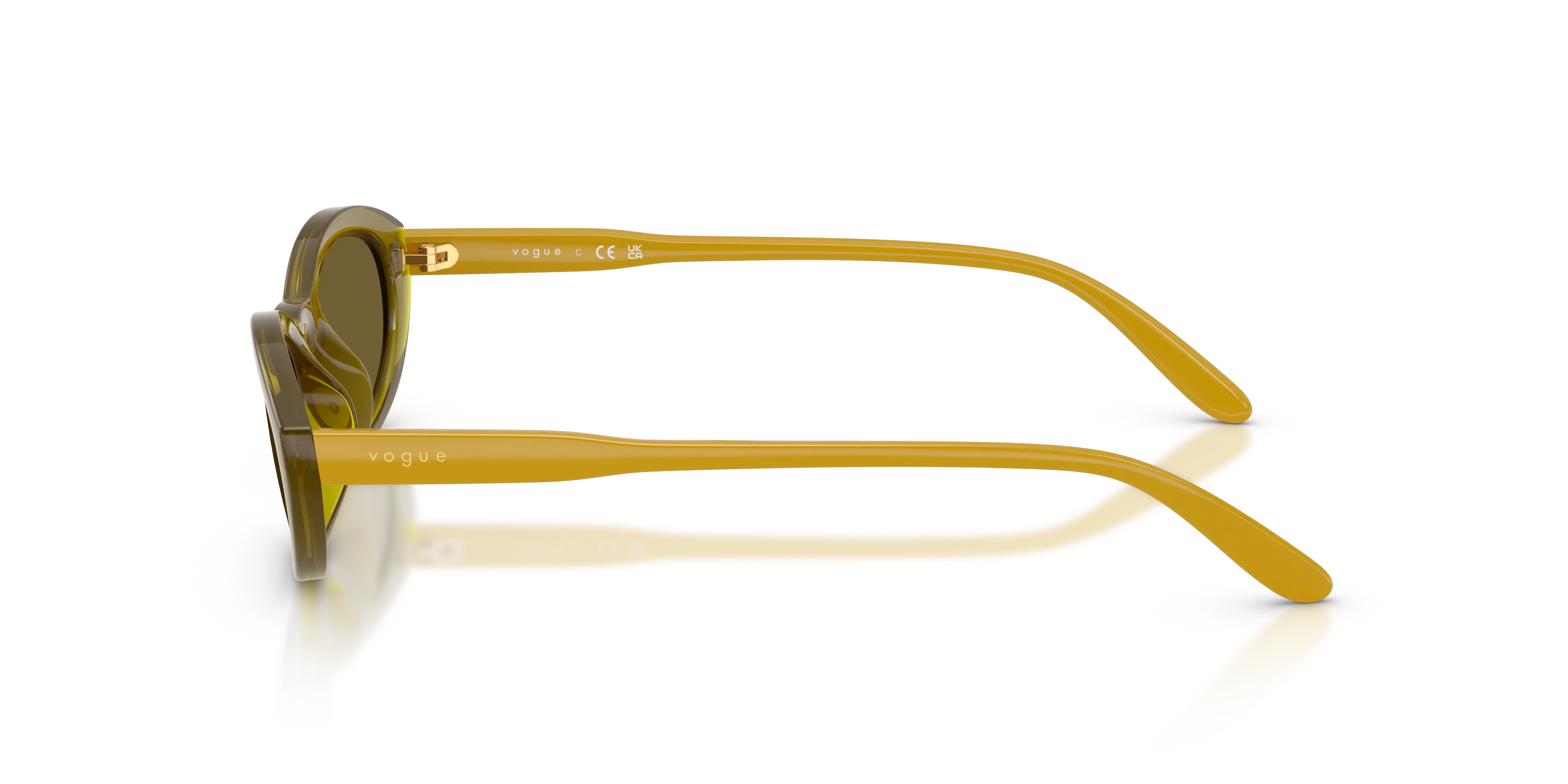 VOGUE EYEWEAR VO5697SU 328373 Occhiali da sole Nylon Verde Marrone Rotonda Normale - immagine 4