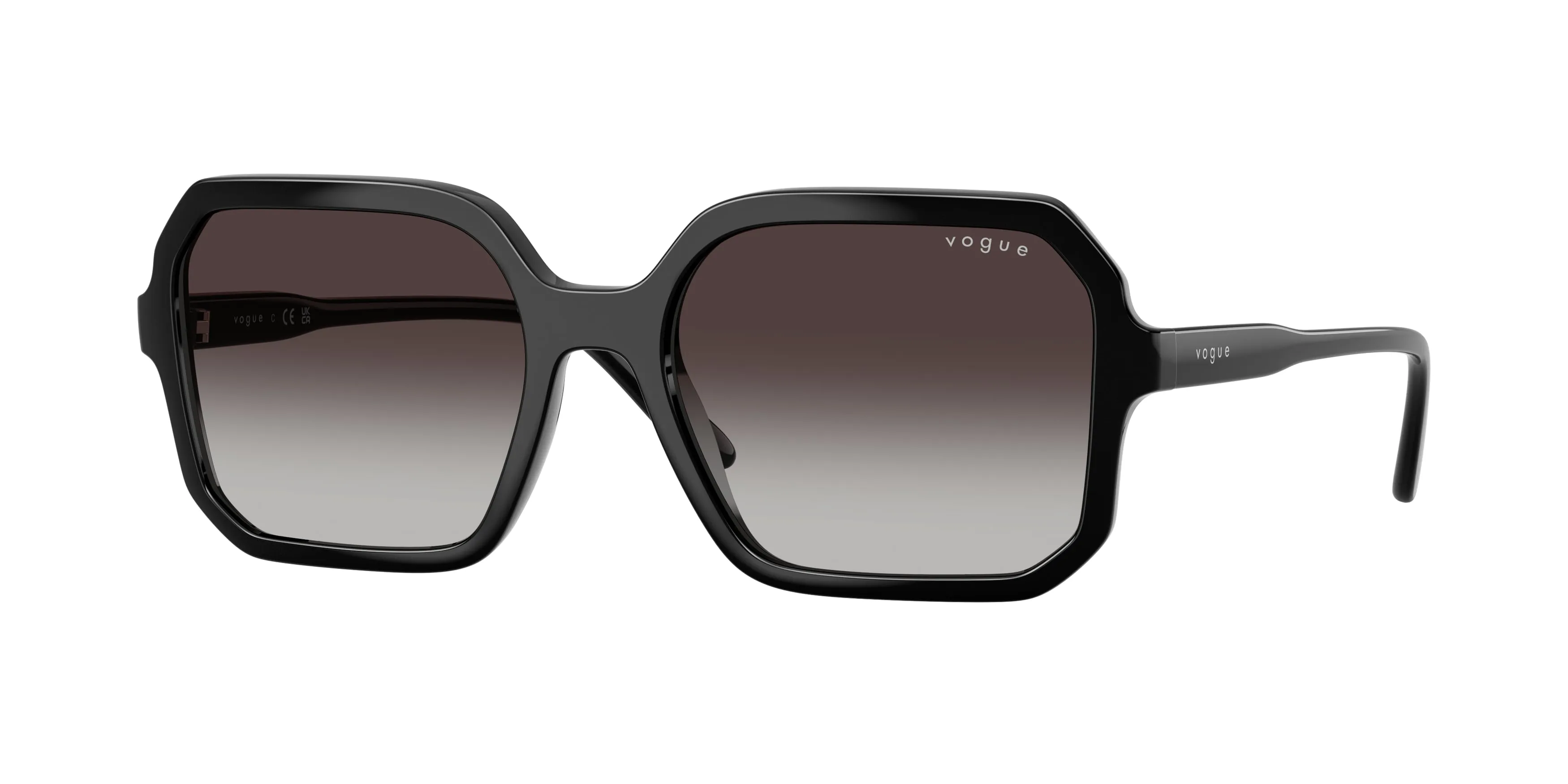 VOGUE EYEWEAR VO5696S W44/8G Occhiali da sole Nylon Nero Grigio Squadrata Normale Sfumato - immagine 1
