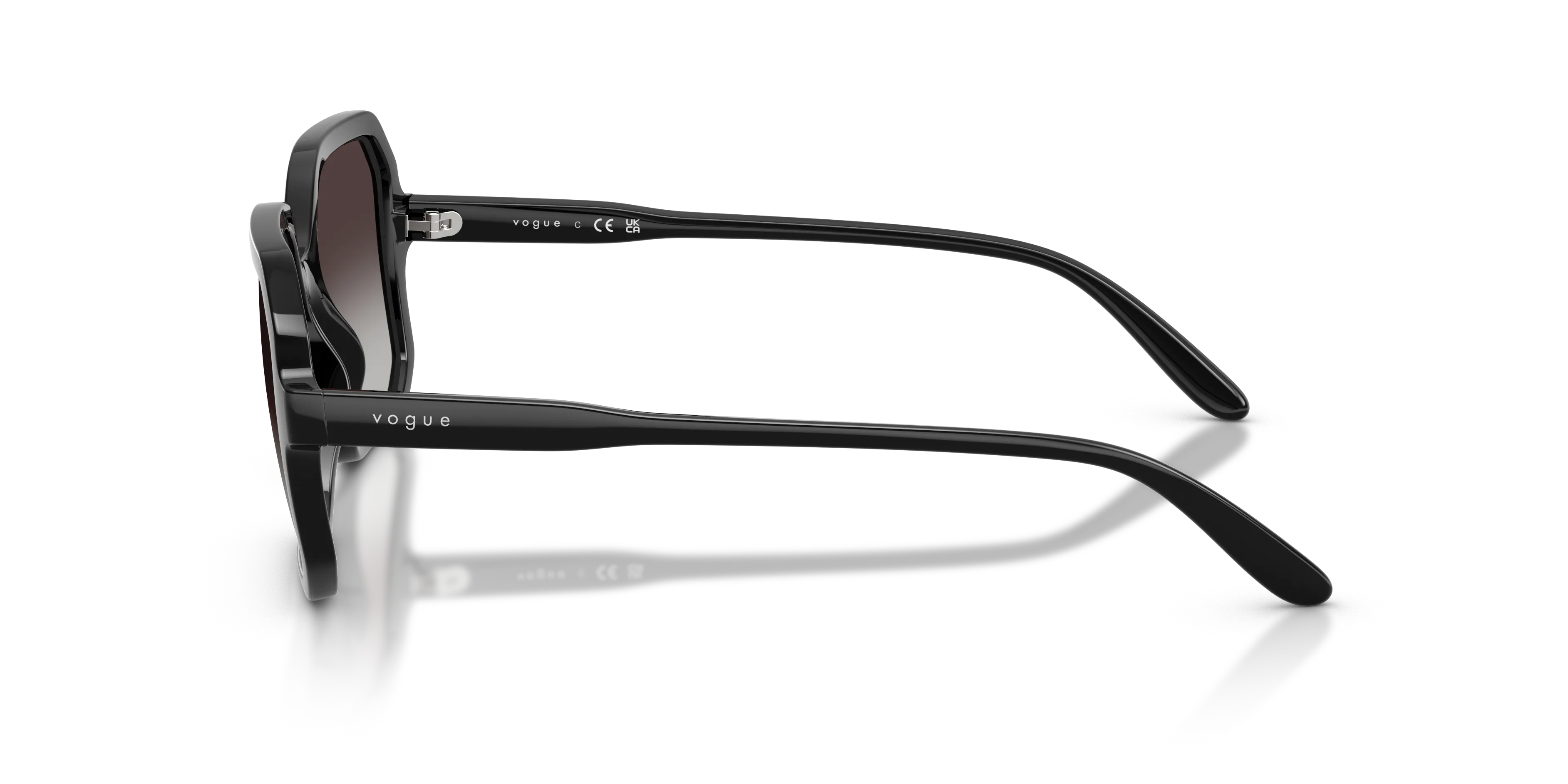 VOGUE EYEWEAR VO5696S W44/8G Occhiali da sole Nylon Nero Grigio Squadrata Normale Sfumato - immagine 4