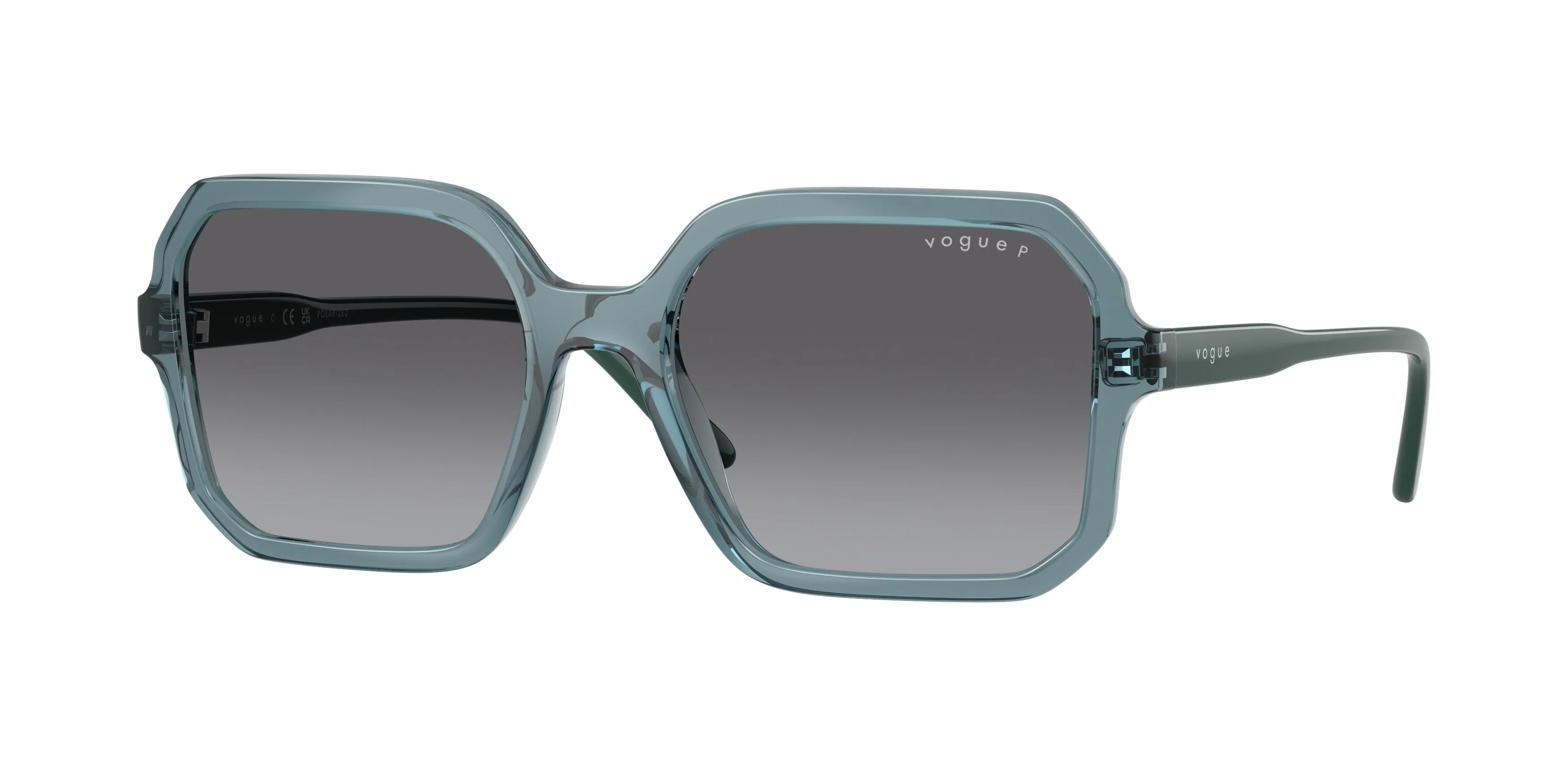 VOGUE EYEWEAR VO5696S 3285T3 Occhiali da sole Nylon Blu Grigio Squadrata Polarizzata Sfumato - immagine 1