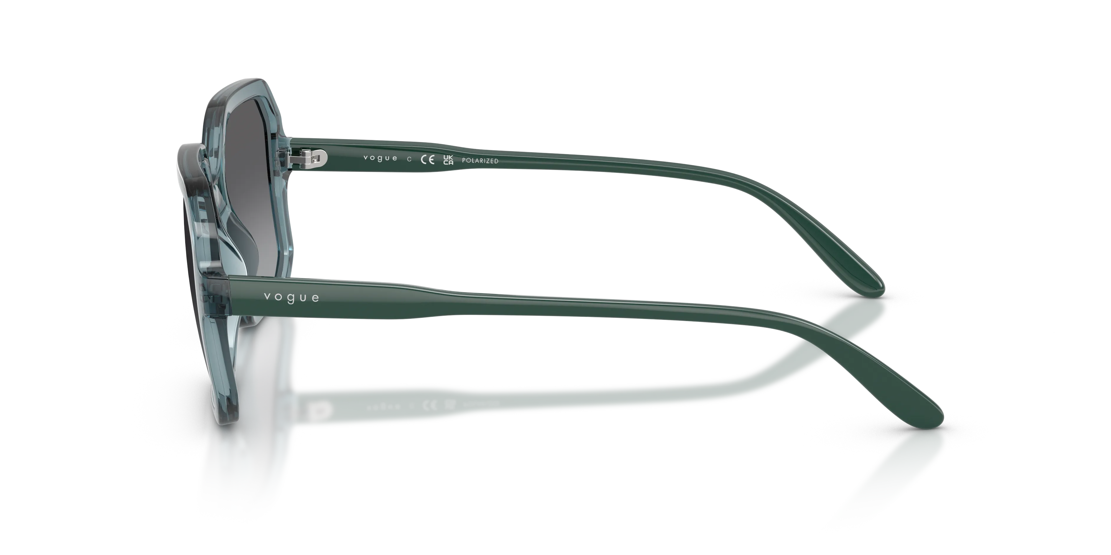 VOGUE EYEWEAR VO5696S 3285T3 Occhiali da sole Nylon Blu Grigio Squadrata Polarizzata Sfumato - immagine 4