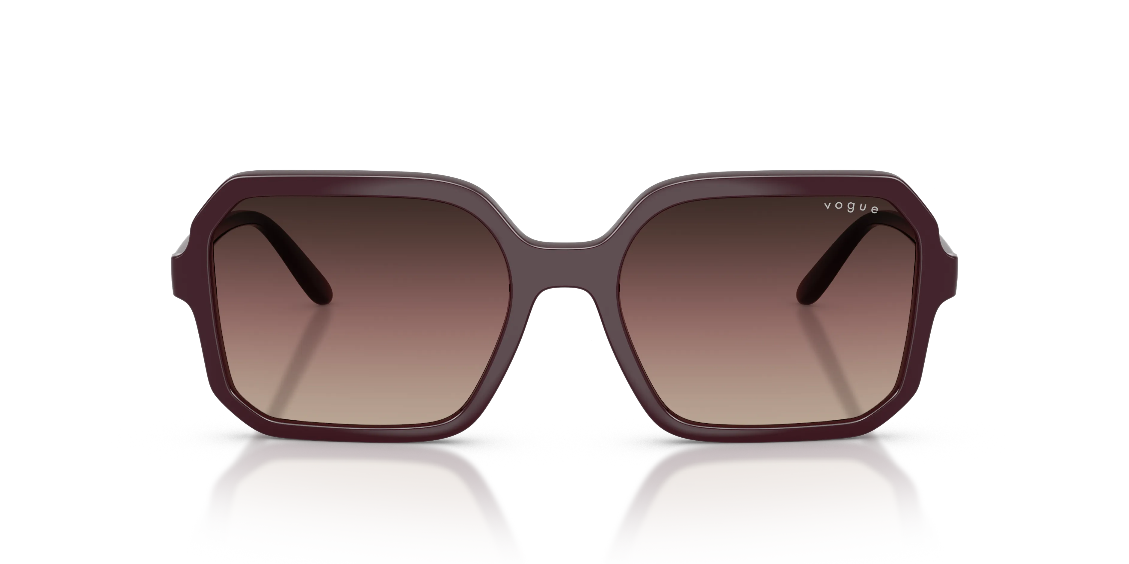 VOGUE EYEWEAR VO5696S 3284E2 Occhiali da sole Nylon Rosso Marrone Squadrata Normale Sfumato - immagine 3