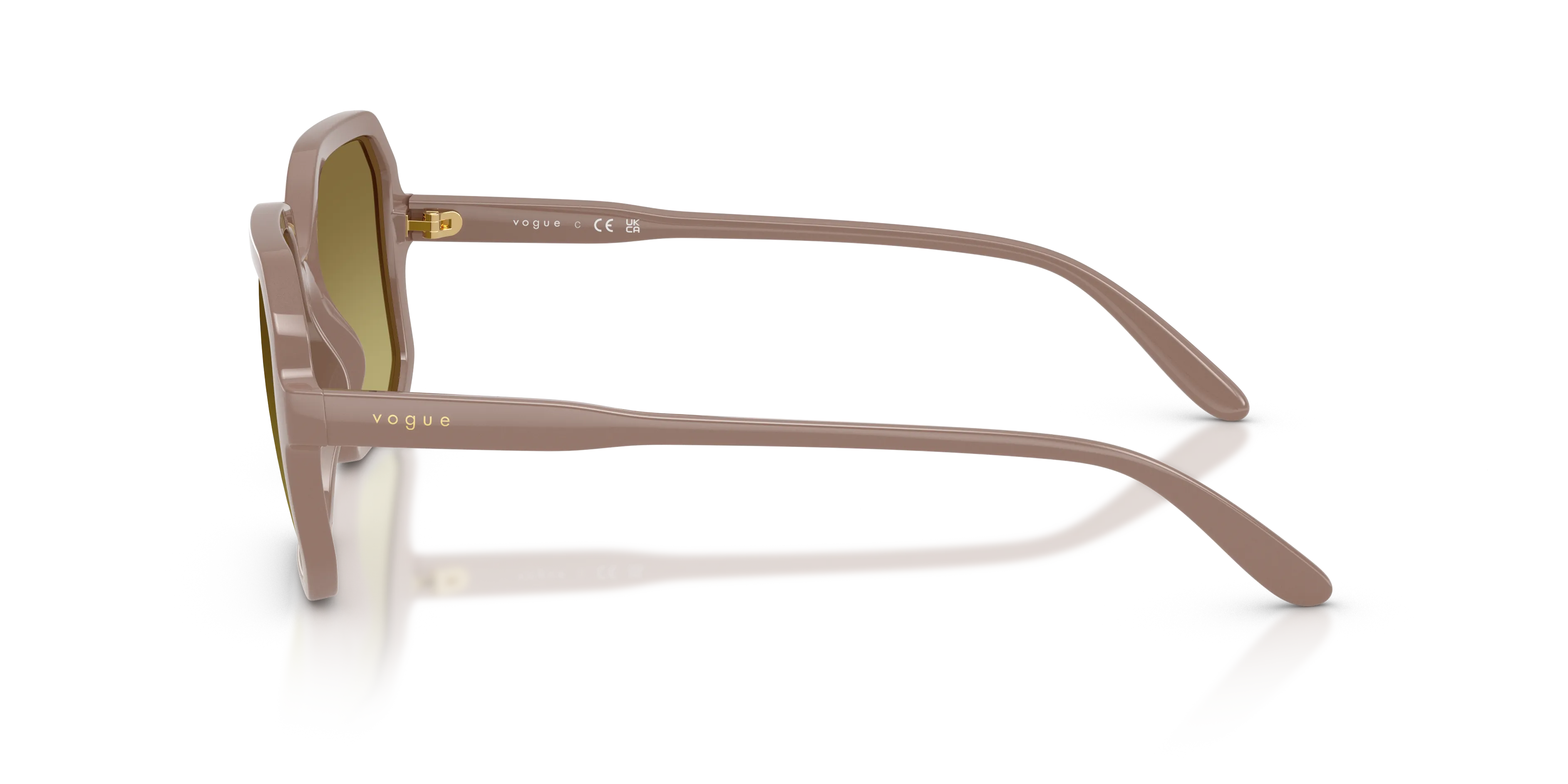 VOGUE EYEWEAR VO5696S 32722A Occhiali da sole Nylon Marrone Verde Squadrata Normale Sfumato - immagine 4
