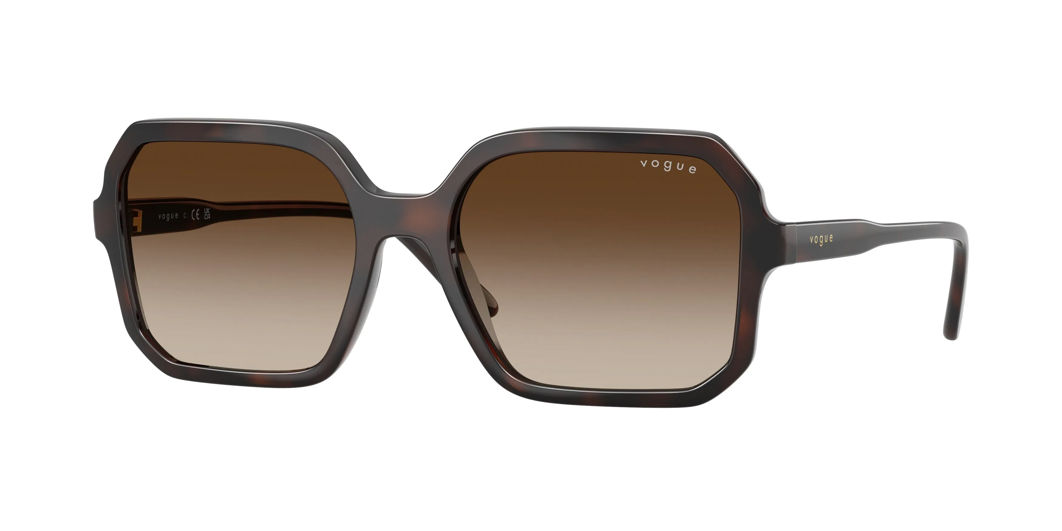 VOGUE EYEWEAR VO5696S 238613 Occhiali da sole Nylon Marrone Marrone Squadrata Normale Sfumato - immagine 1