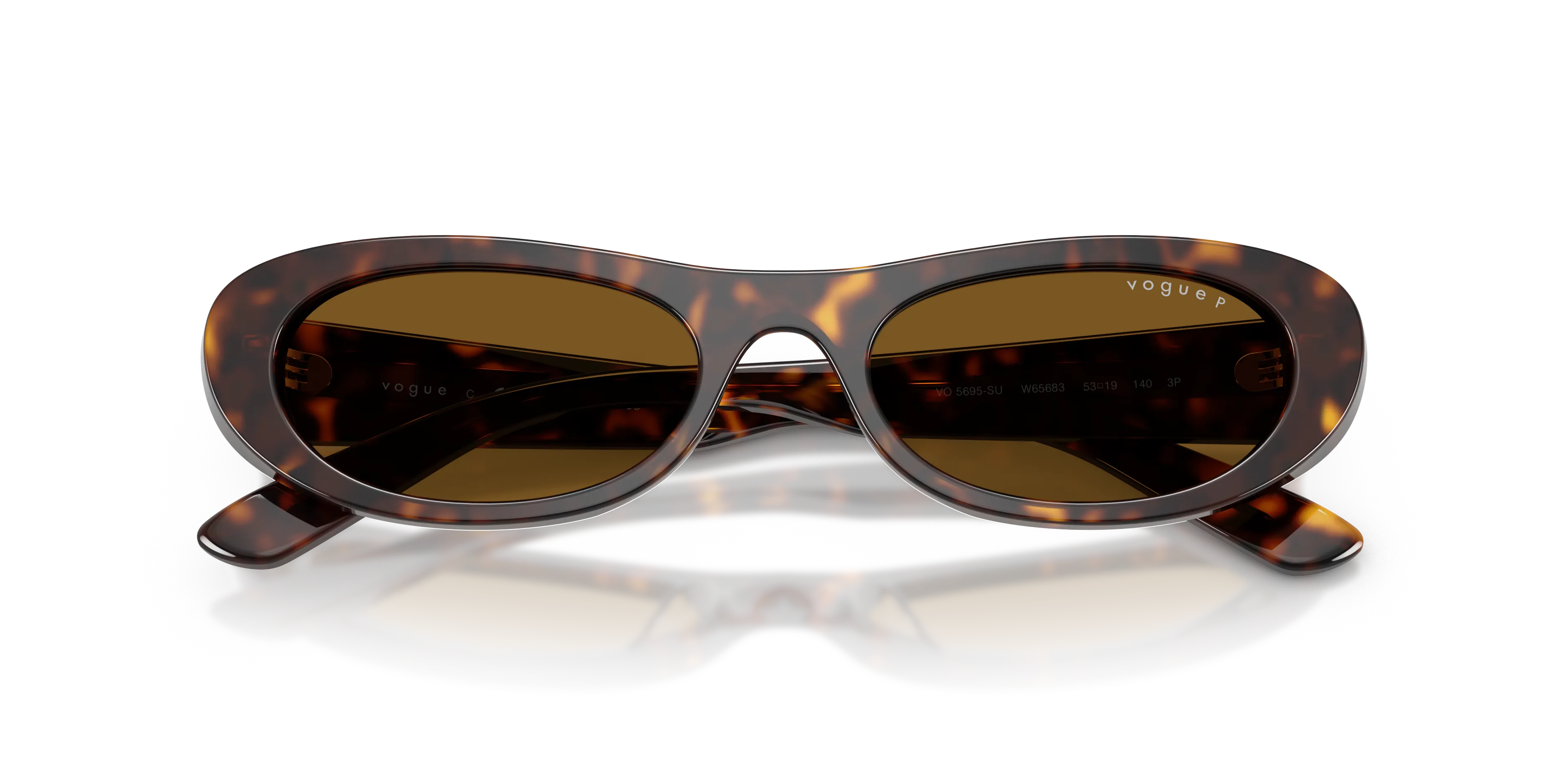 VOGUE EYEWEAR VO5695SU W65683 Occhiali da sole Acetato Marrone Marrone Rotonda Polarizzata - immagine 2