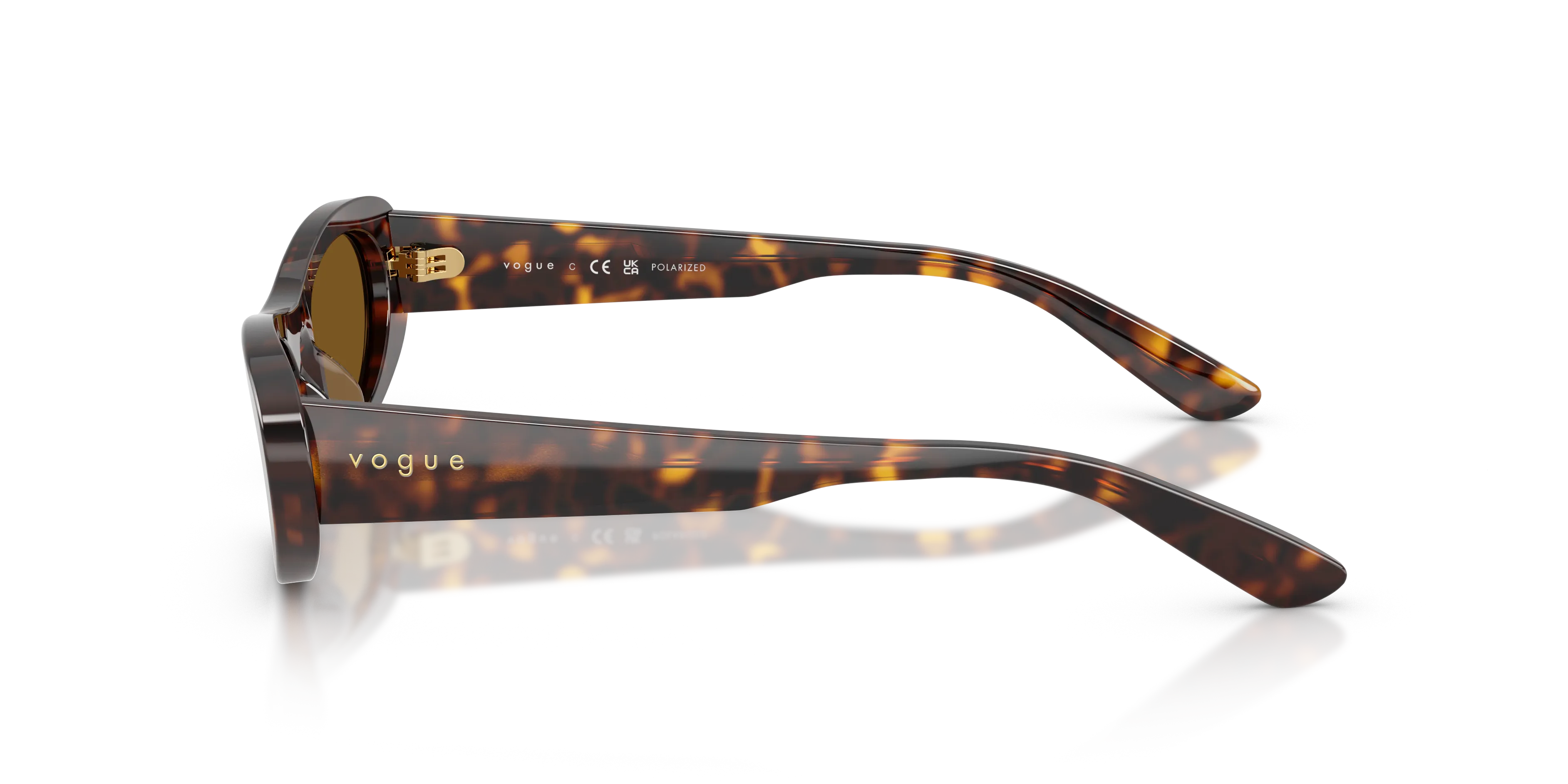 VOGUE EYEWEAR VO5695SU W65683 Occhiali da sole Acetato Marrone Marrone Rotonda Polarizzata - immagine 4