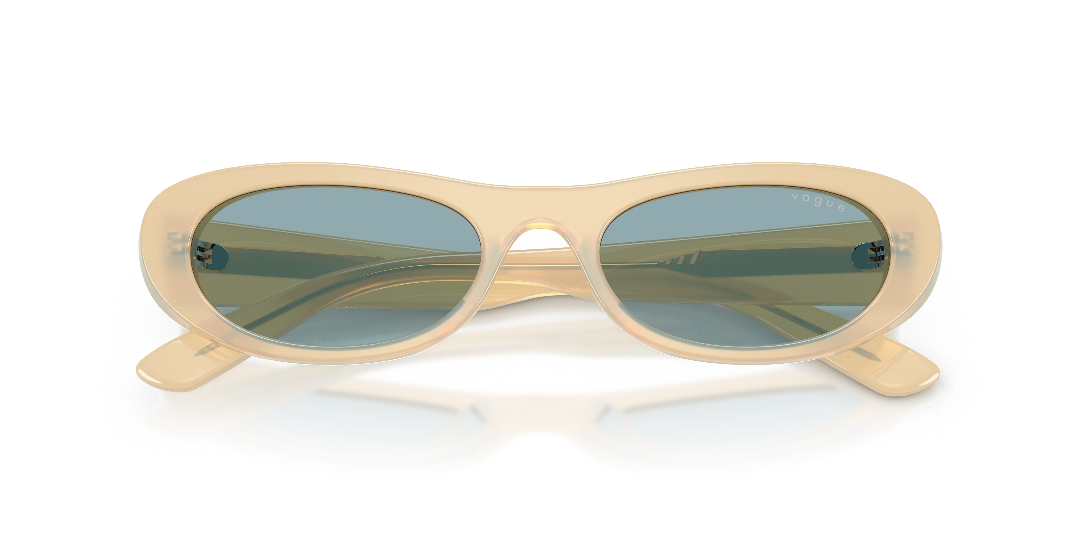 VOGUE EYEWEAR VO5695SU 328080 Occhiali da sole Acetato Bianco Blu Rotonda Normale - immagine 2