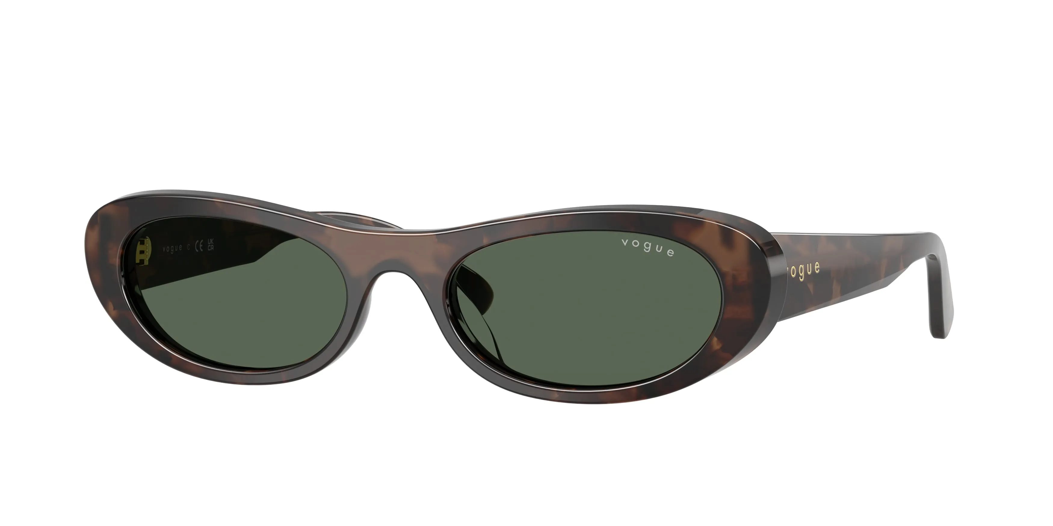VOGUE EYEWEAR VO5695SU 327971 Occhiali da sole Acetato Marrone Verde Rotonda Normale - immagine 1