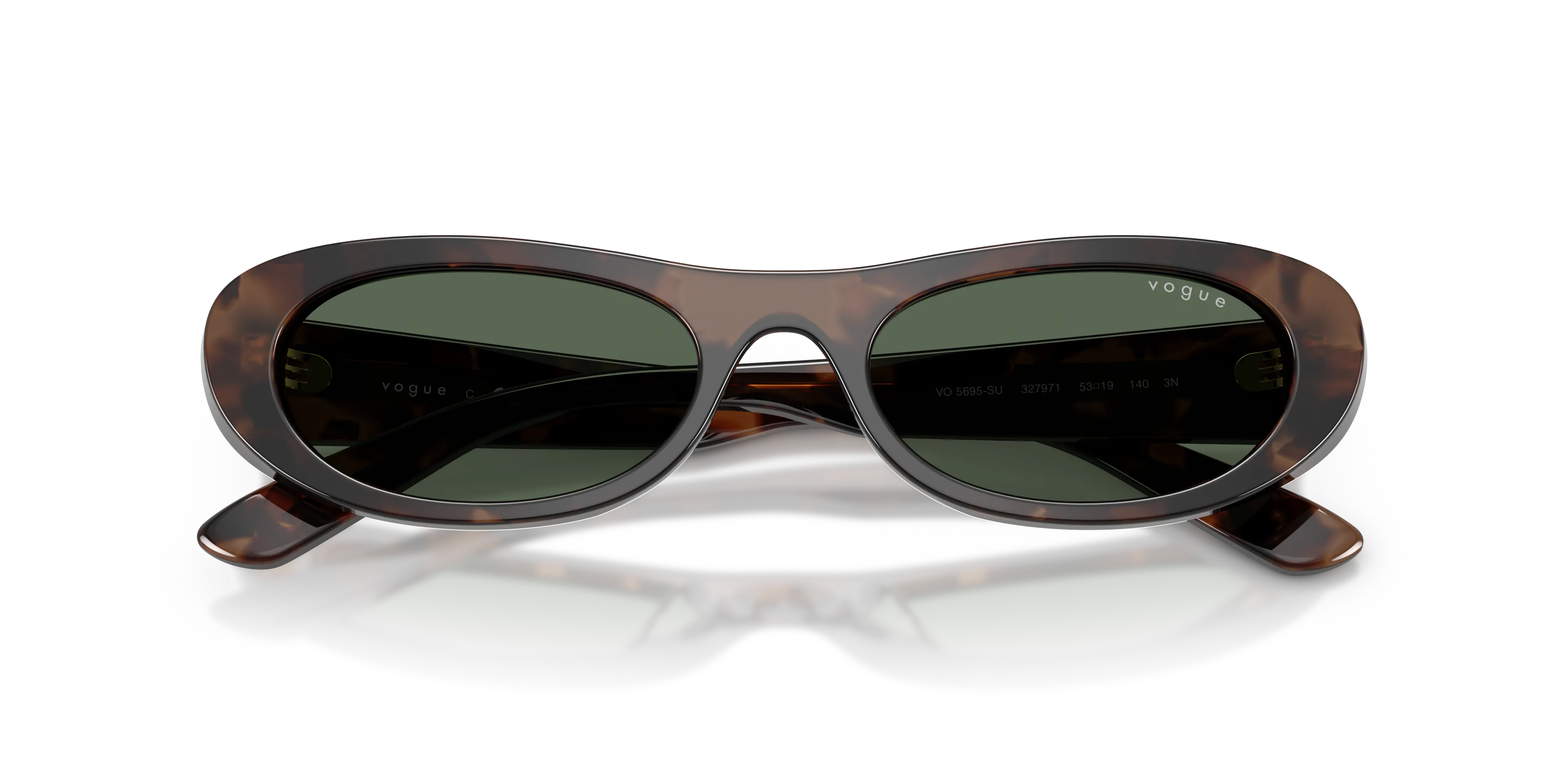 VOGUE EYEWEAR VO5695SU 327971 Occhiali da sole Acetato Marrone Verde Rotonda Normale - immagine 2