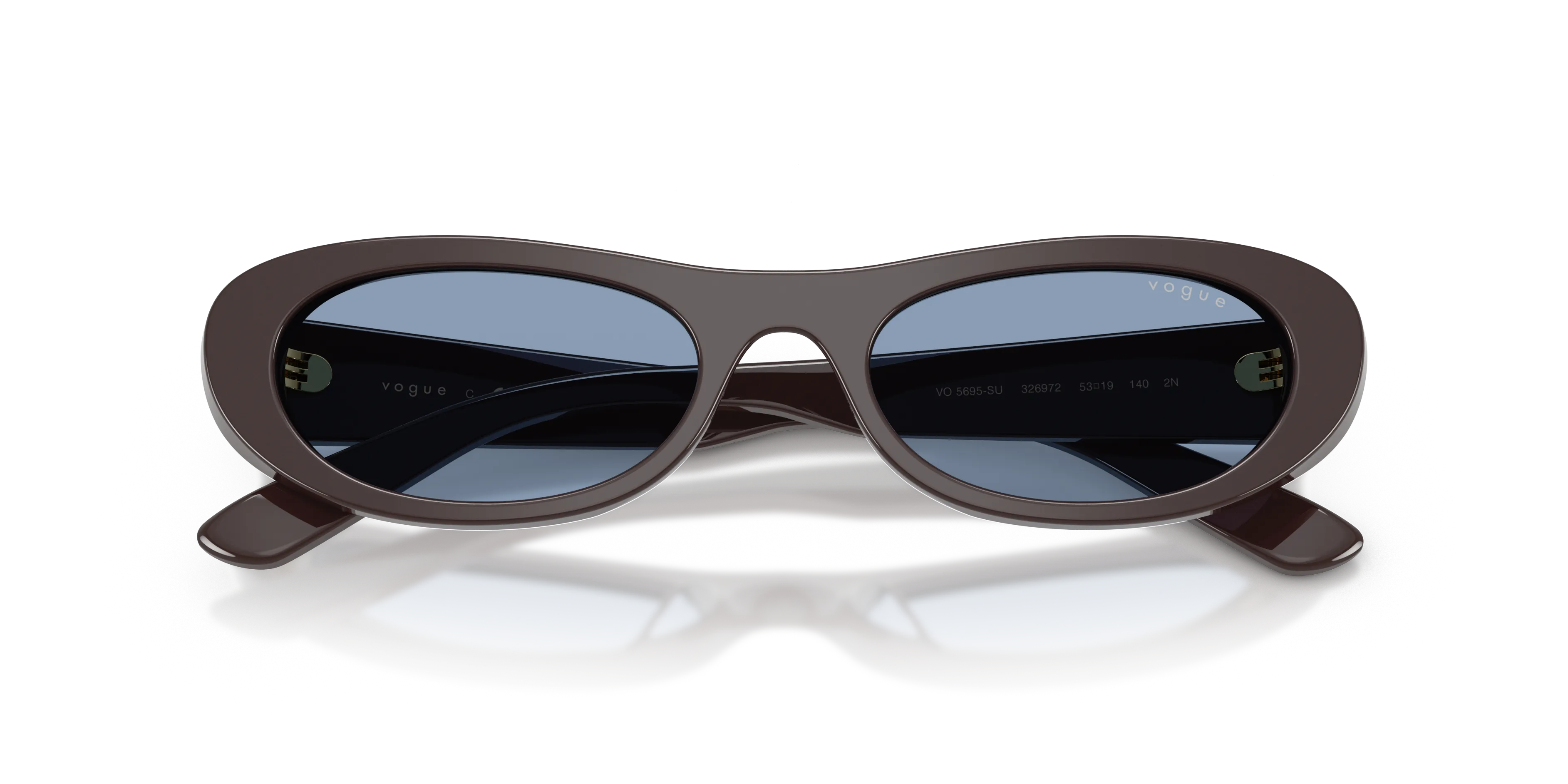 VOGUE EYEWEAR VO5695SU 326972 Occhiali da sole Acetato Marrone Blu Rotonda Normale - immagine 2