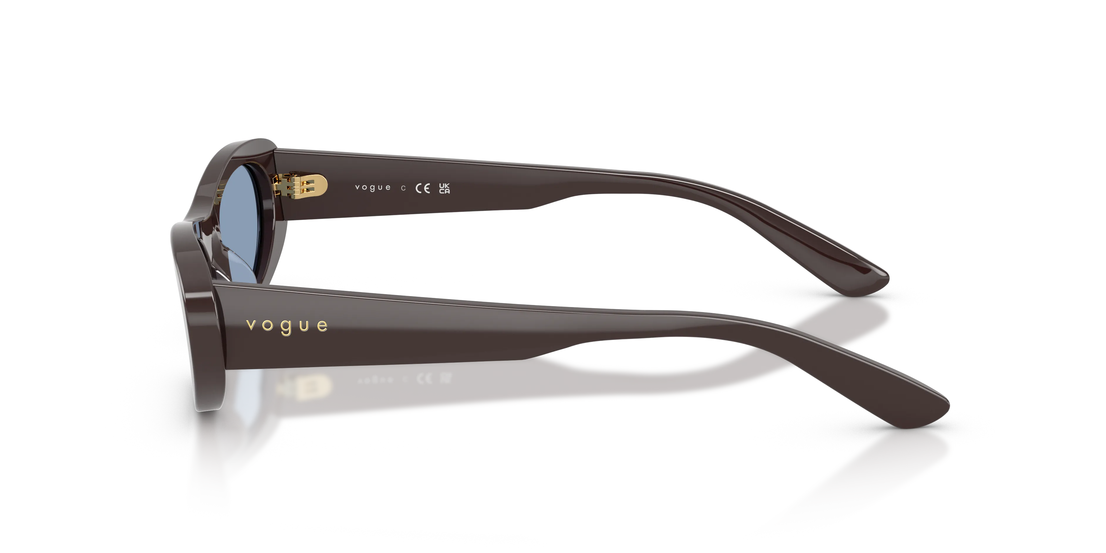 VOGUE EYEWEAR VO5695SU 326972 Occhiali da sole Acetato Marrone Blu Rotonda Normale - immagine 4