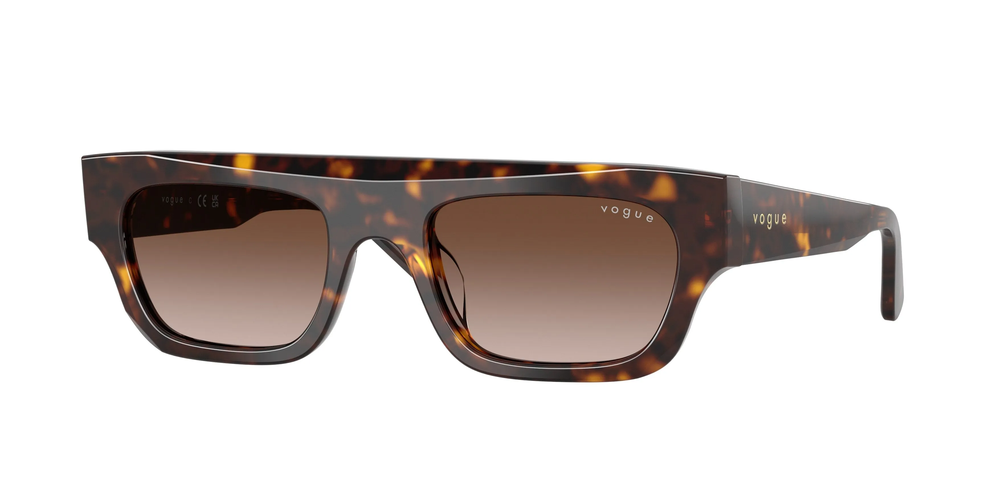 VOGUE EYEWEAR VO5694SU W65613 Occhiali da sole Acetato Marrone Marrone Squadrata Normale Sfumato - immagine 1