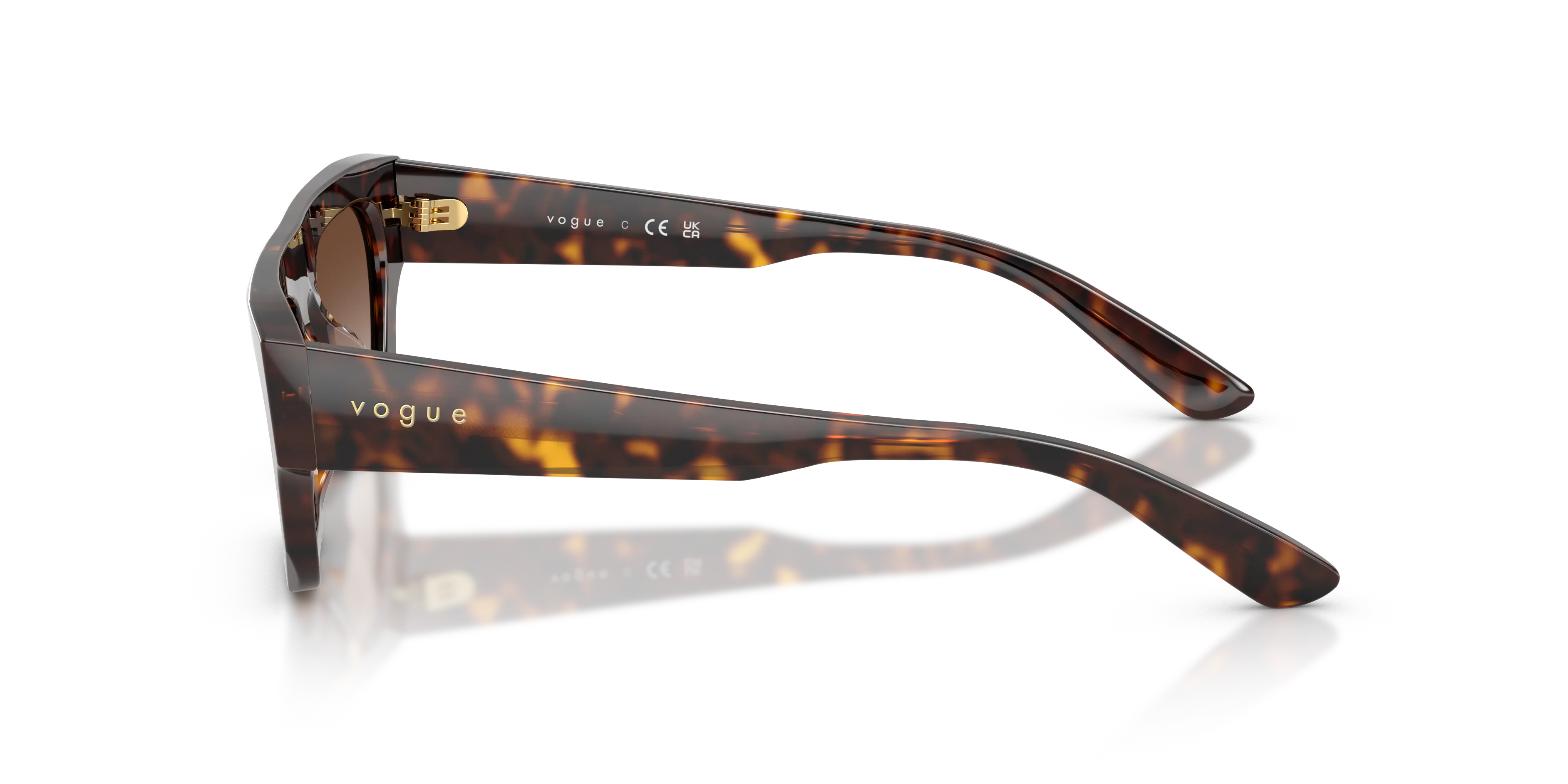 VOGUE EYEWEAR VO5694SU W65613 Occhiali da sole Acetato Marrone Marrone Squadrata Normale Sfumato - immagine 4