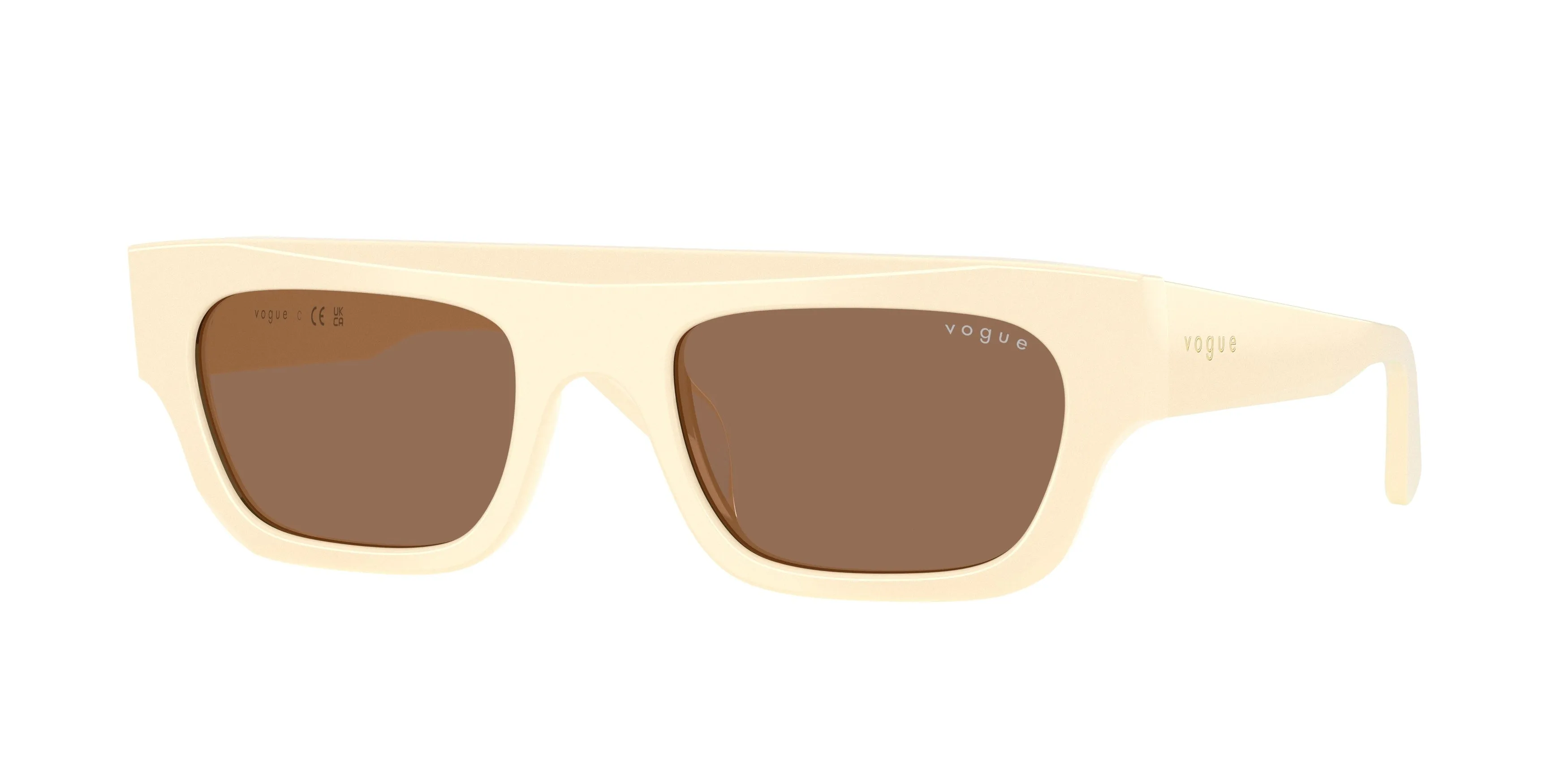 VOGUE EYEWEAR VO5694SU 316773 Occhiali da sole Acetato Bianco Marrone Squadrata Normale - immagine 1