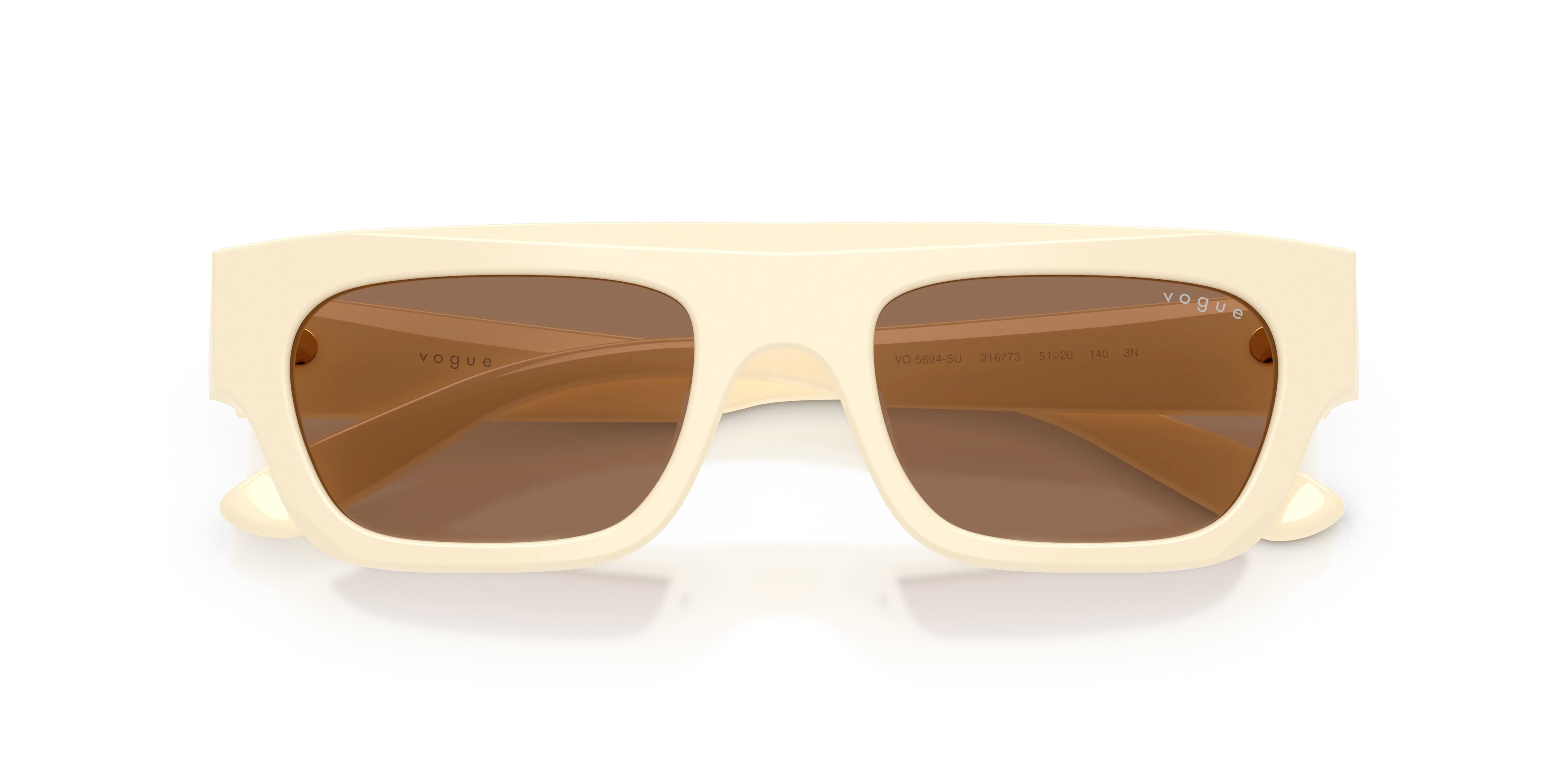 VOGUE EYEWEAR VO5694SU 316773 Occhiali da sole Acetato Bianco Marrone Squadrata Normale - immagine 2