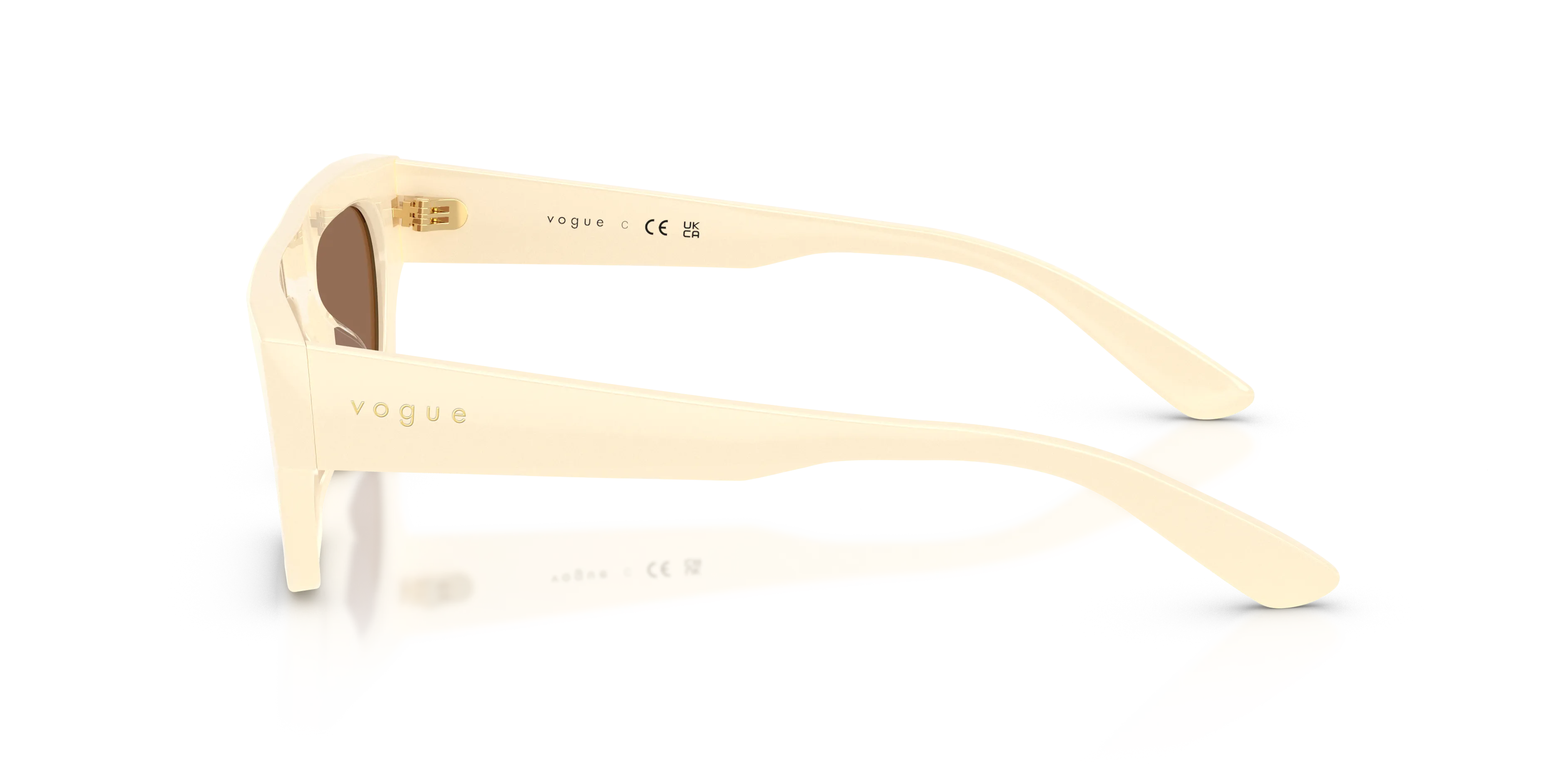 VOGUE EYEWEAR VO5694SU 316773 Occhiali da sole Acetato Bianco Marrone Squadrata Normale - immagine 4