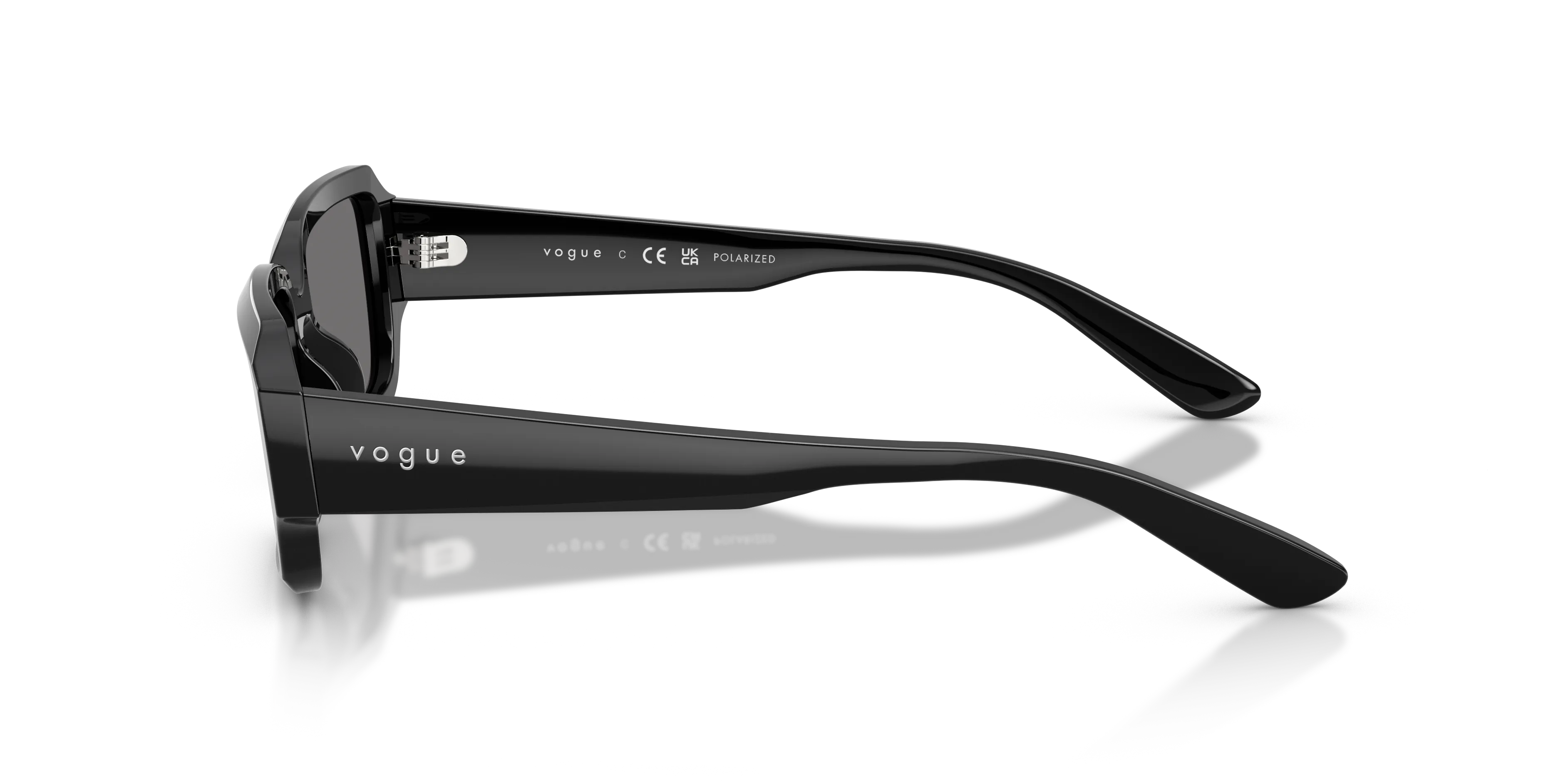 VOGUE EYEWEAR VO5693SU W44/81 Occhiali da sole Acetato Nero Grigio Squadrata Polarizzata - immagine 4