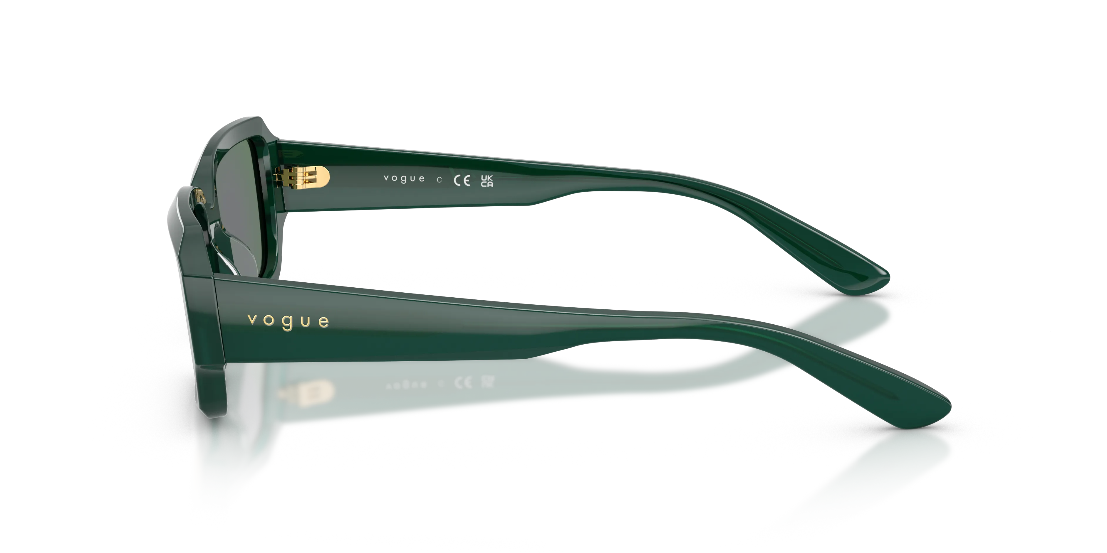 VOGUE EYEWEAR VO5693SU 32824Z Occhiali da sole Acetato Verde Grigio Squadrata Specchiate - immagine 4