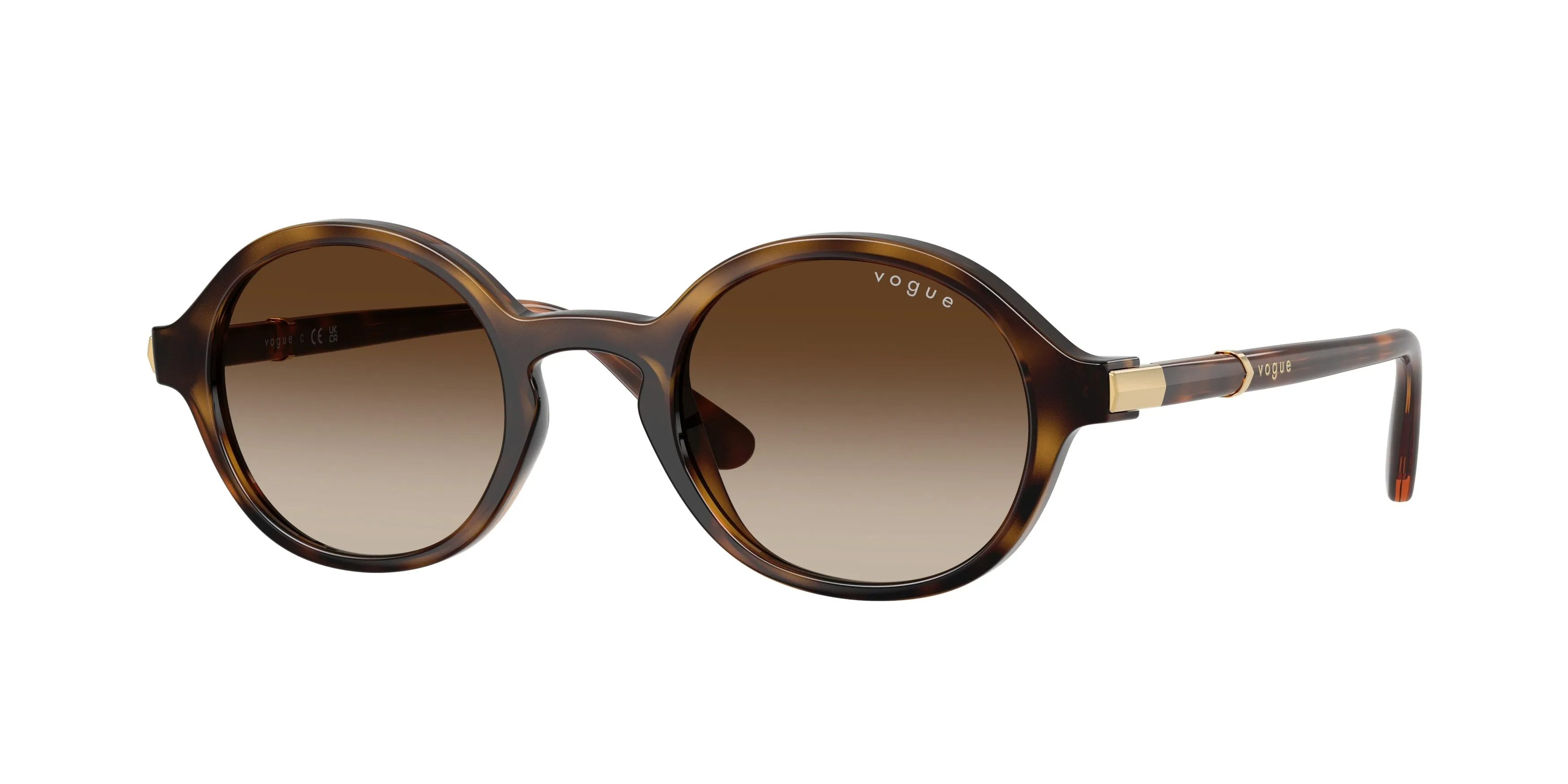 VOGUE EYEWEAR VO5692S W65613 Occhiali da sole Nylon Marrone Marrone Rotonda Normale Sfumato - immagine 1
