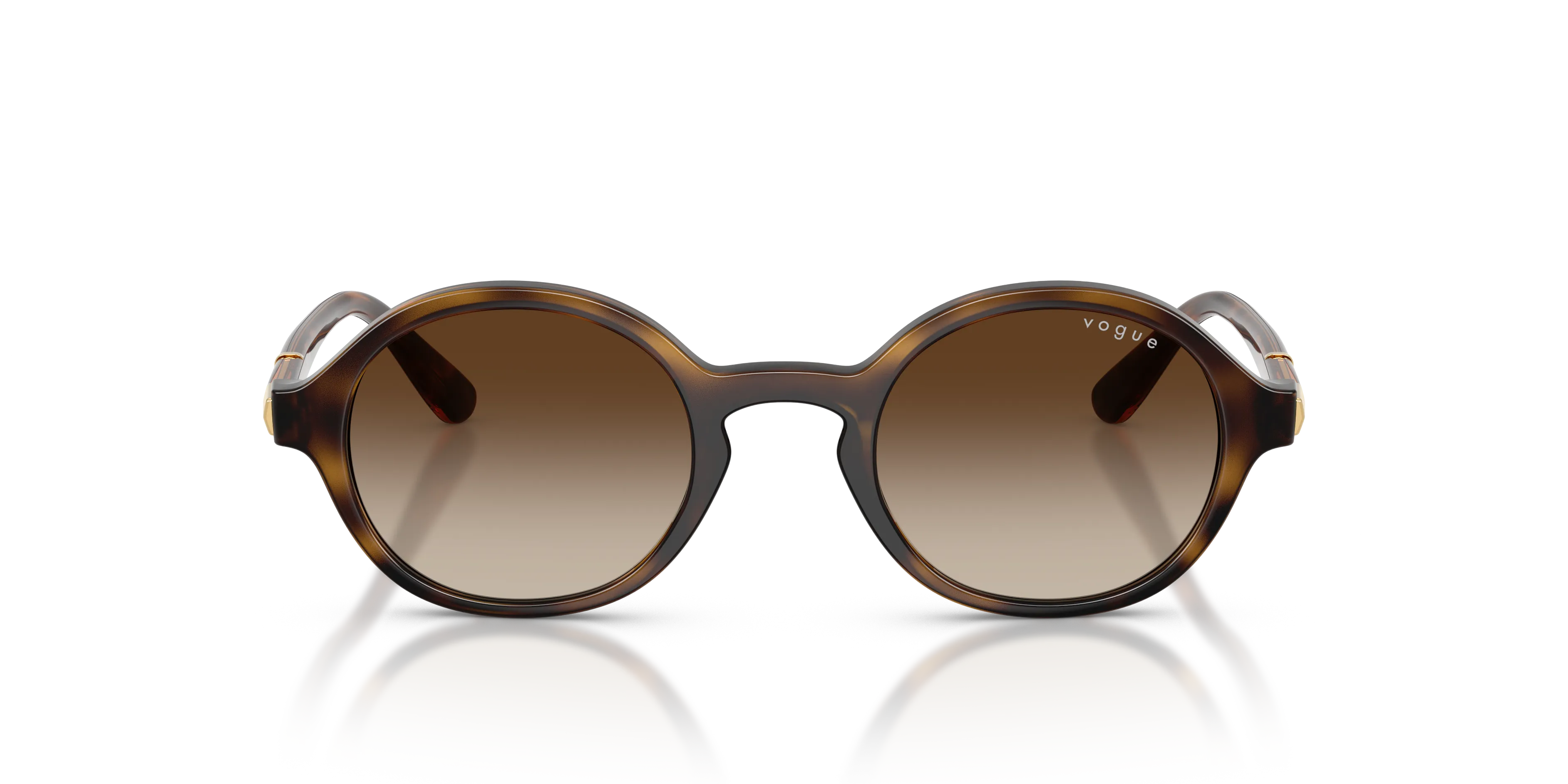 VOGUE EYEWEAR VO5692S W65613 Occhiali da sole Nylon Marrone Marrone Rotonda Normale Sfumato - immagine 3