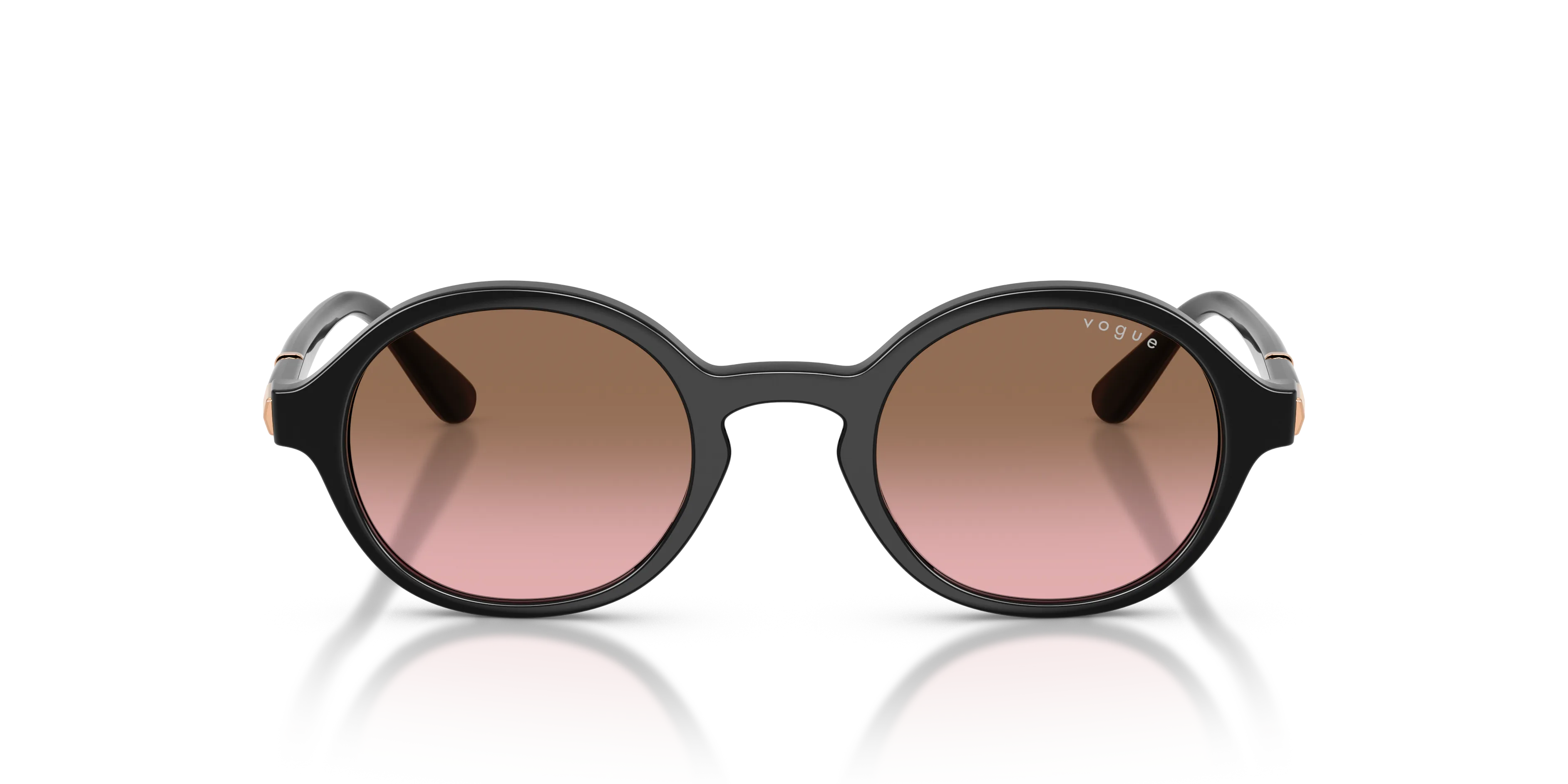 VOGUE EYEWEAR VO5692S W44/14 Occhiali da sole Nylon Nero Rosa Rotonda Normale Sfumato - immagine 3