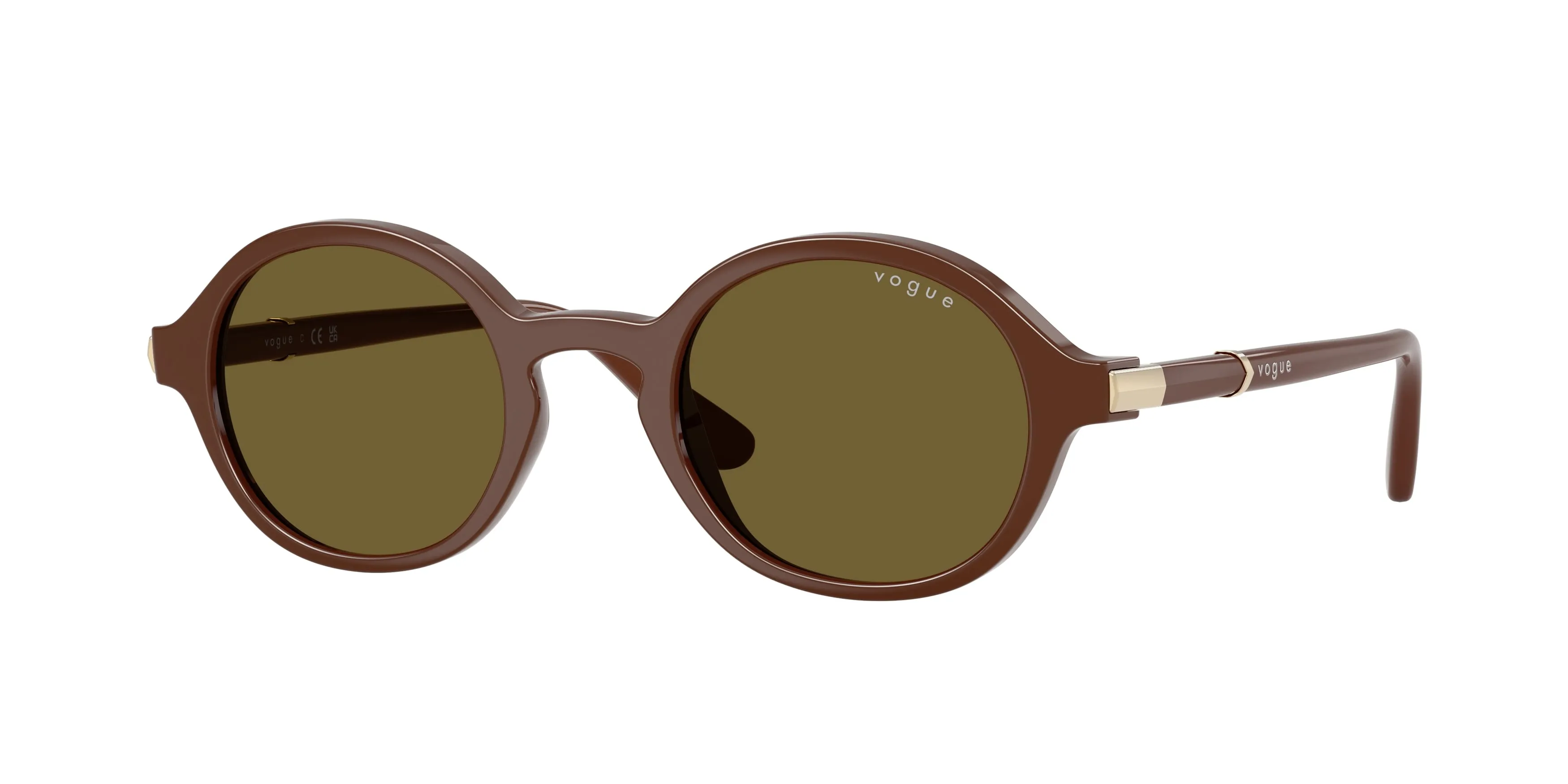 VOGUE EYEWEAR VO5692S 329673 Occhiali da sole Nylon Marrone Marrone Rotonda Normale - immagine 1