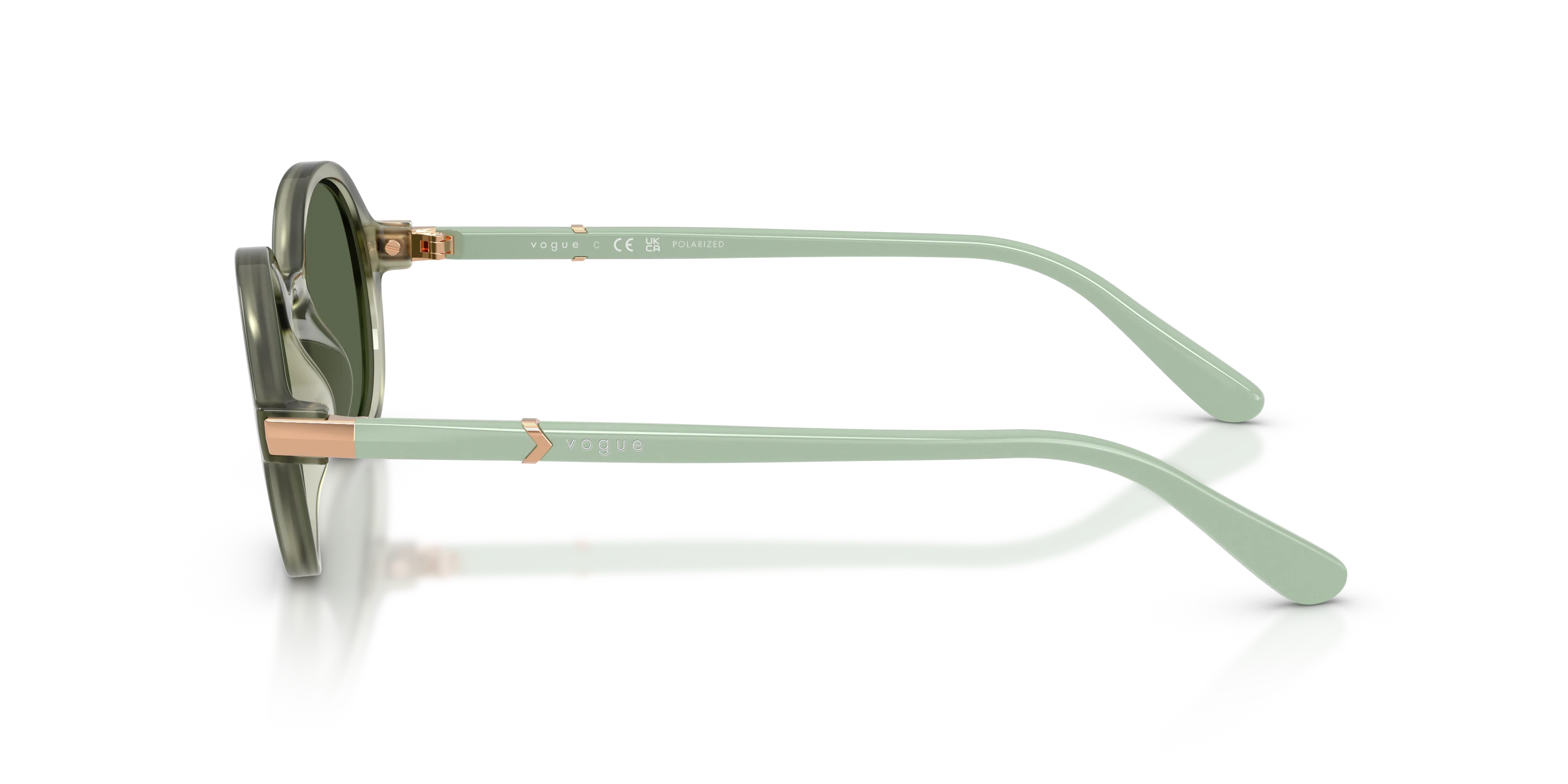 VOGUE EYEWEAR VO5692S 32959A Occhiali da sole Nylon Verde Verde Rotonda Polarizzata - immagine 4