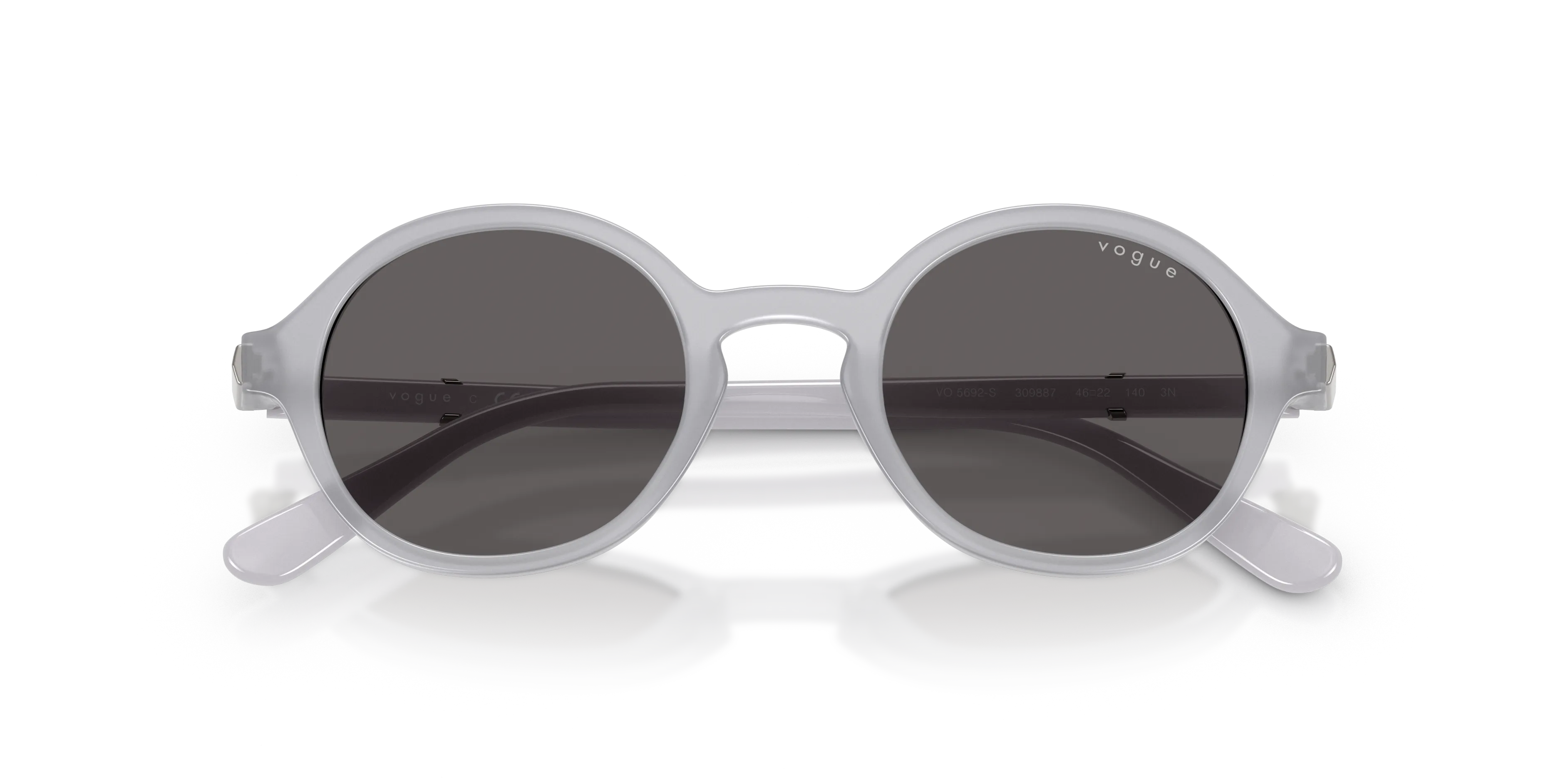 VOGUE EYEWEAR VO5692S 309887 Occhiali da sole Nylon Grigio Grigio Rotonda Normale - immagine 2