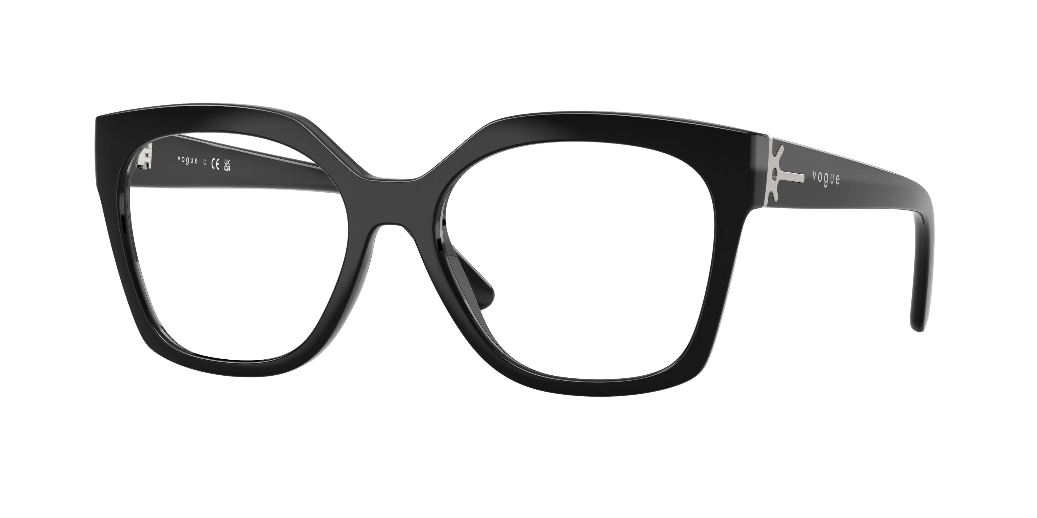 VOGUE EYEWEAR VO5691 W44 Montature da vista Nylon Nero Trasparente Squadrata Normale - immagine 1