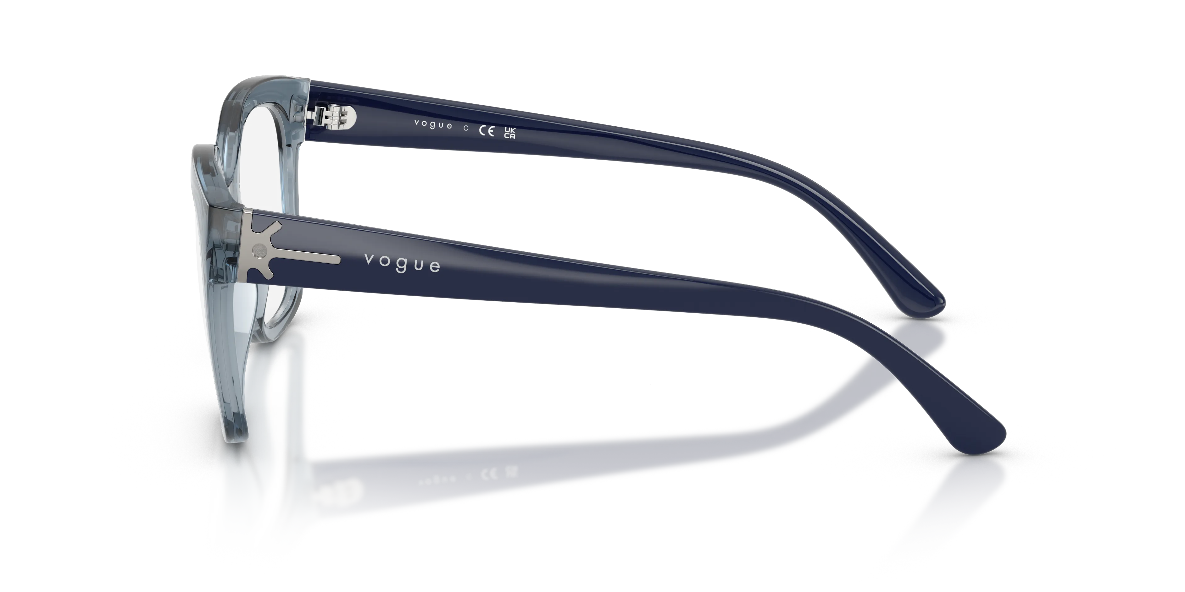 VOGUE EYEWEAR VO5691 2966 Montature da vista Nylon Blu Trasparente Squadrata Normale - immagine 4