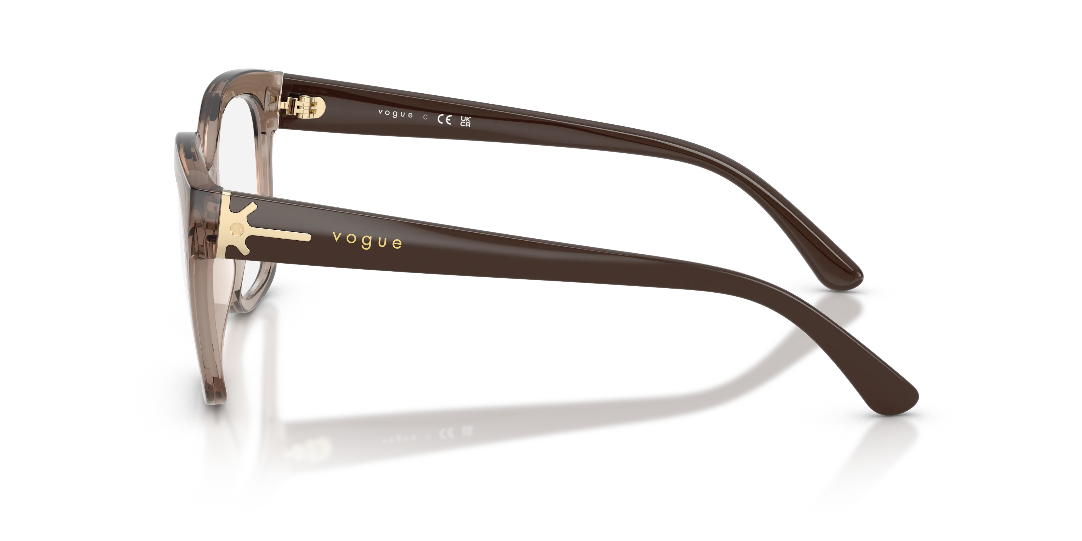 VOGUE EYEWEAR VO5691 2940 Montature da vista Nylon Marrone Trasparente Squadrata Normale - immagine 4