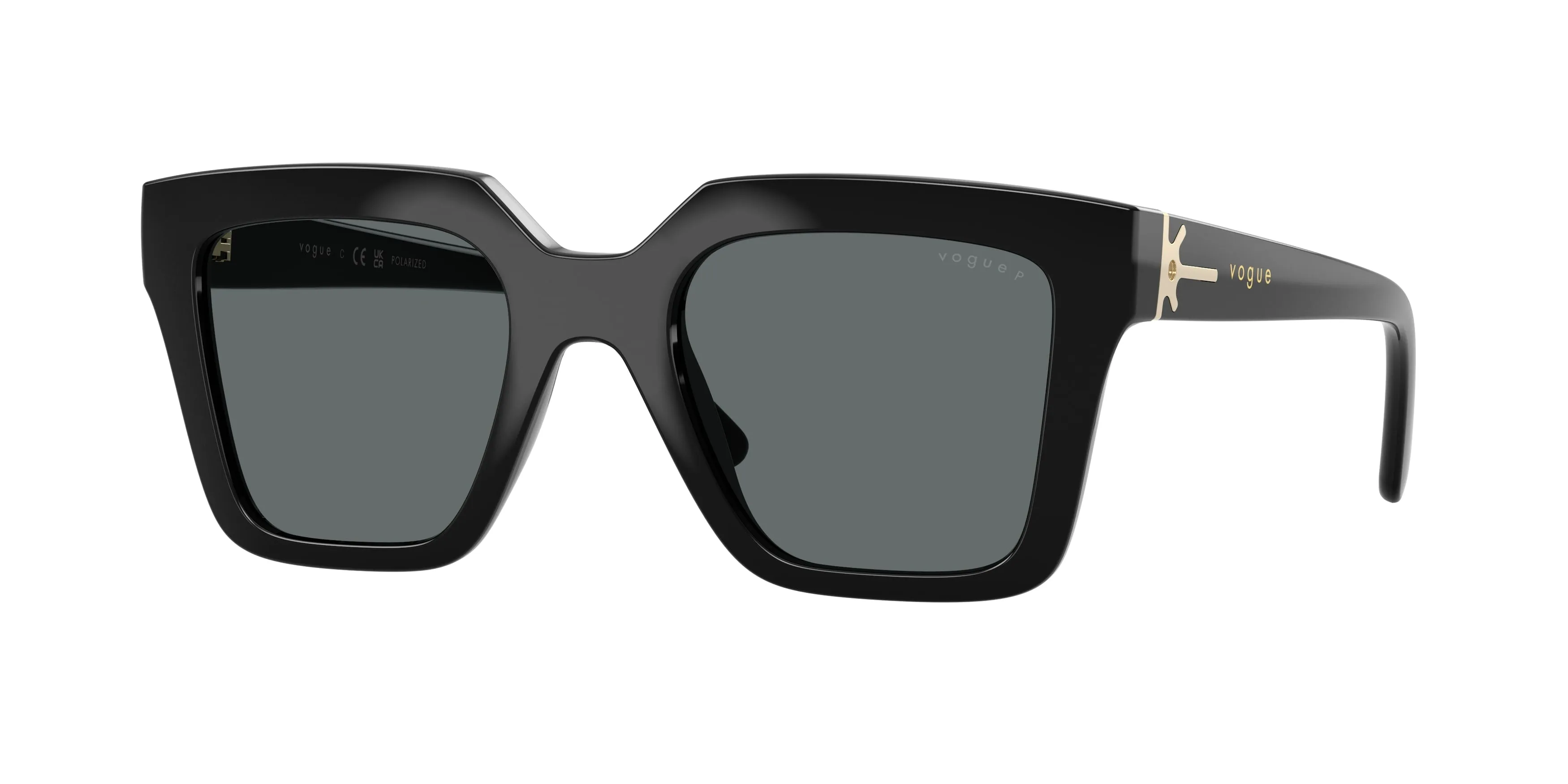 VOGUE EYEWEAR VO5690S W44/81 Occhiali da sole Nylon Nero Grigio Squadrata Polarizzata - immagine 1
