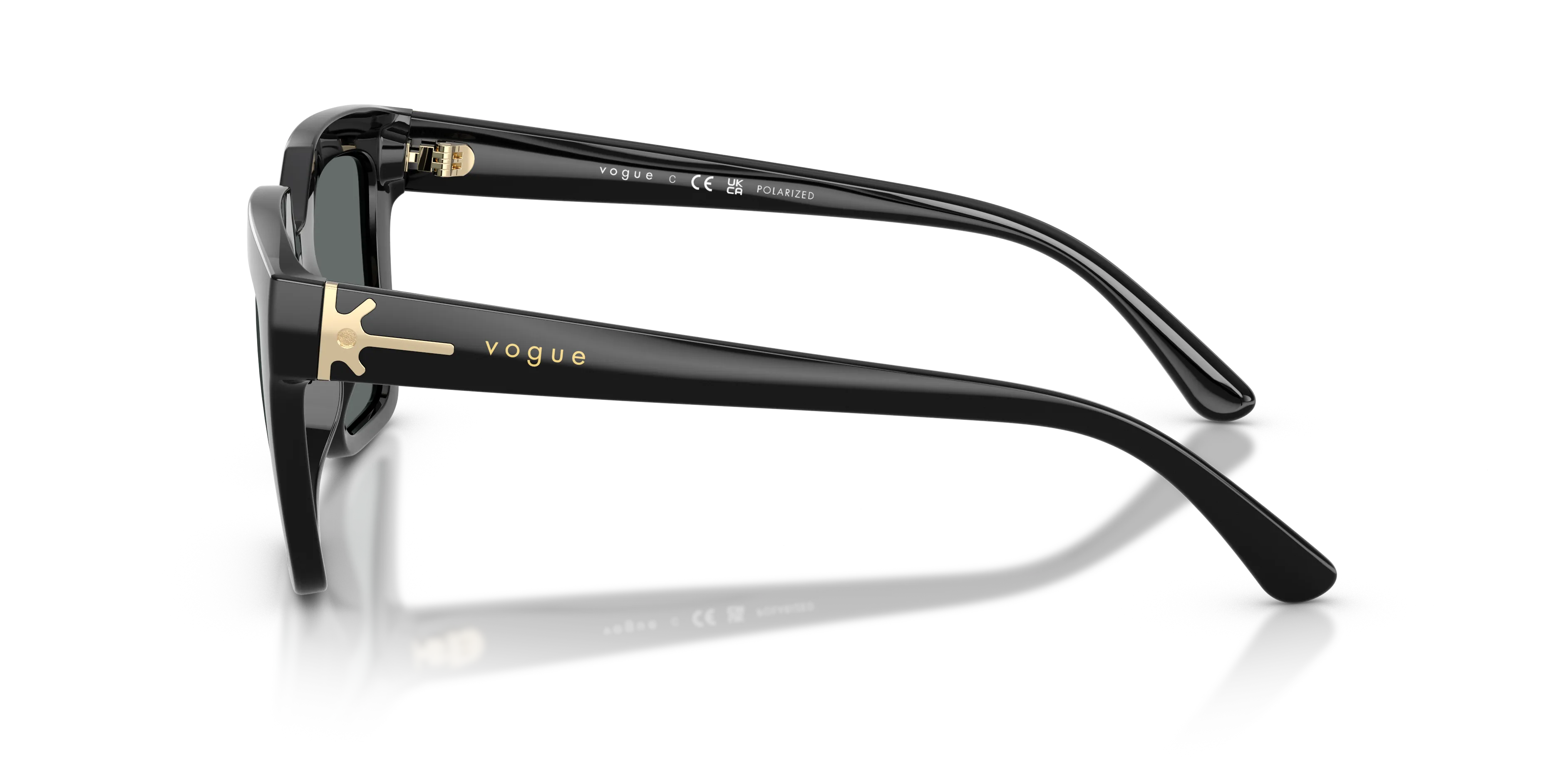 VOGUE EYEWEAR VO5690S W44/81 Occhiali da sole Nylon Nero Grigio Squadrata Polarizzata - immagine 4