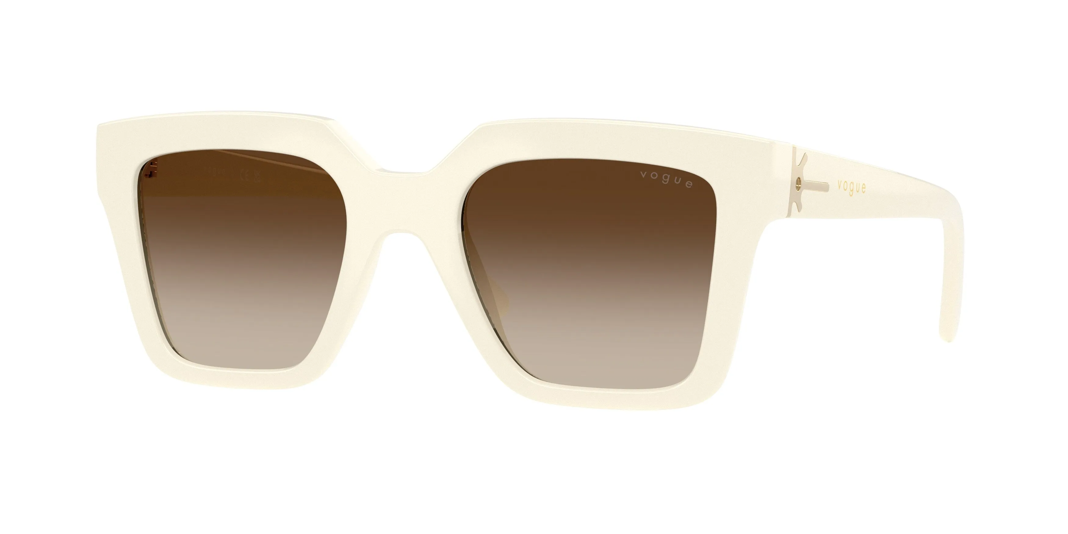 VOGUE EYEWEAR VO5690S 316713 Occhiali da sole Nylon Bianco Marrone Squadrata Normale Sfumato - immagine 1