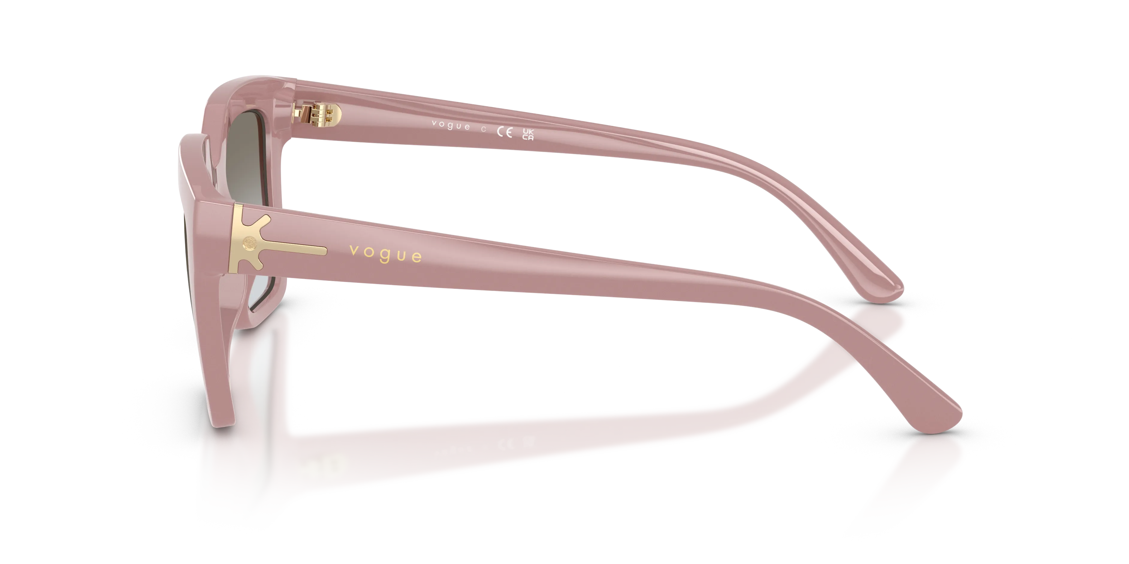 VOGUE EYEWEAR VO5690S 307411 Occhiali da sole Nylon Rosa Marrone Squadrata Normale - immagine 4